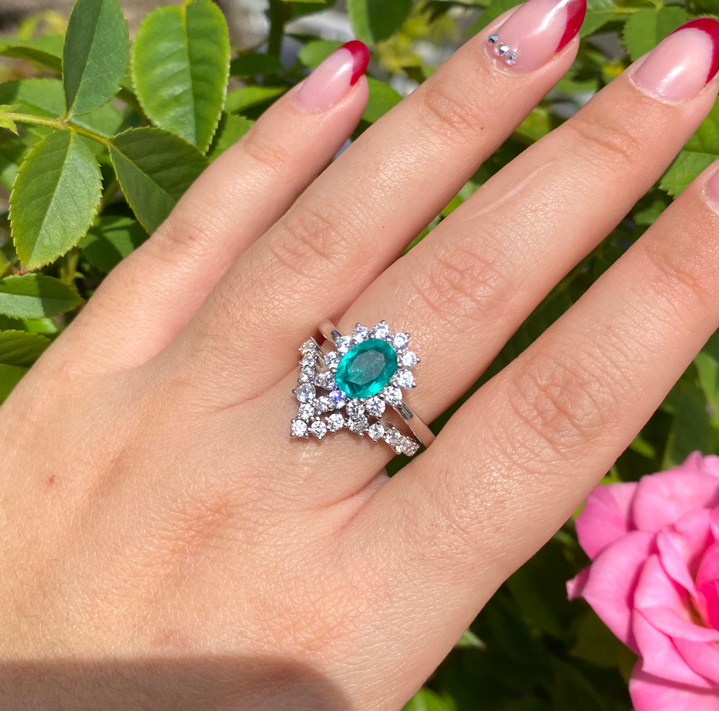 Anello tiara lucente