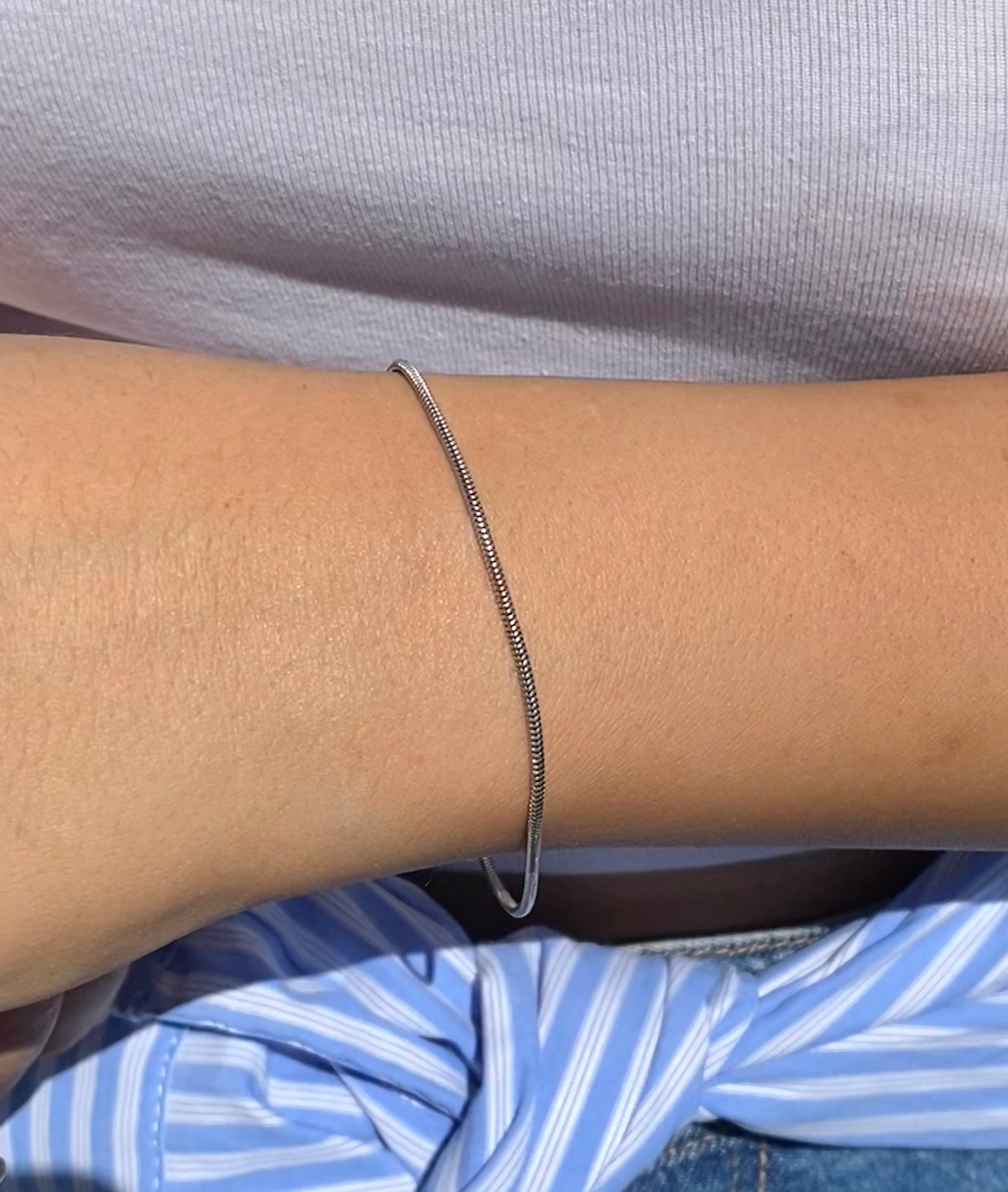 Bracciale maglia tubolare