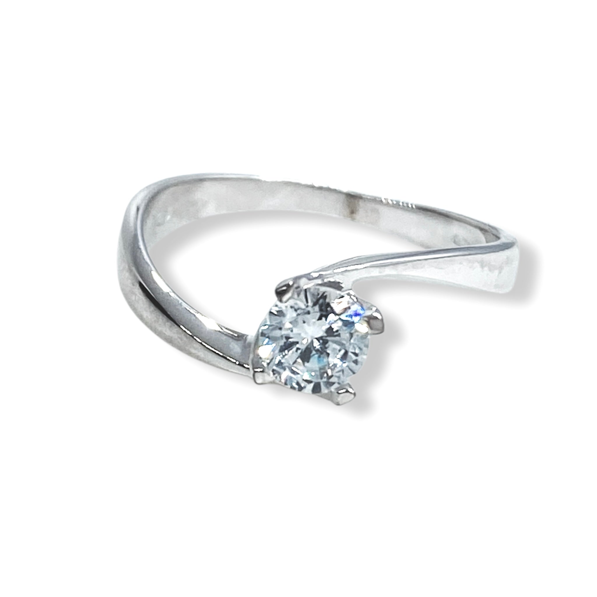 Anello solitario intreccio Shine