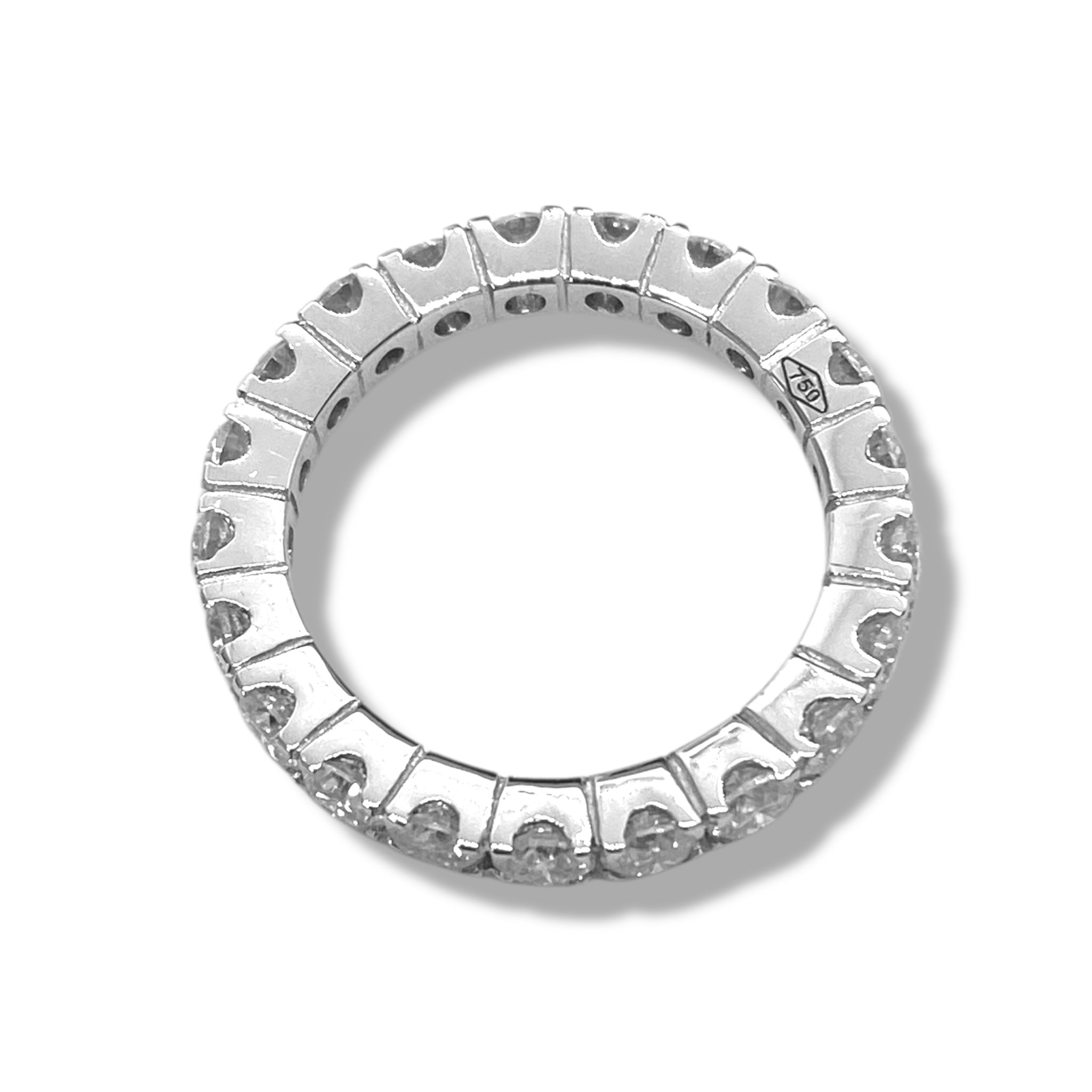 Anello eternity in oro bianco 18kt e moissaniti D color Purezza VVS
