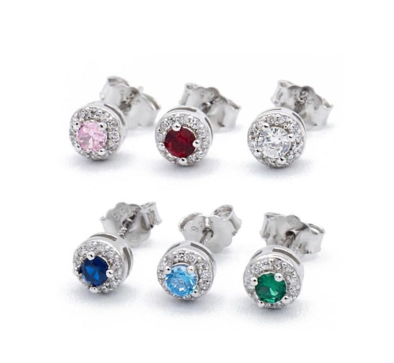 Orecchini punto luce colorati