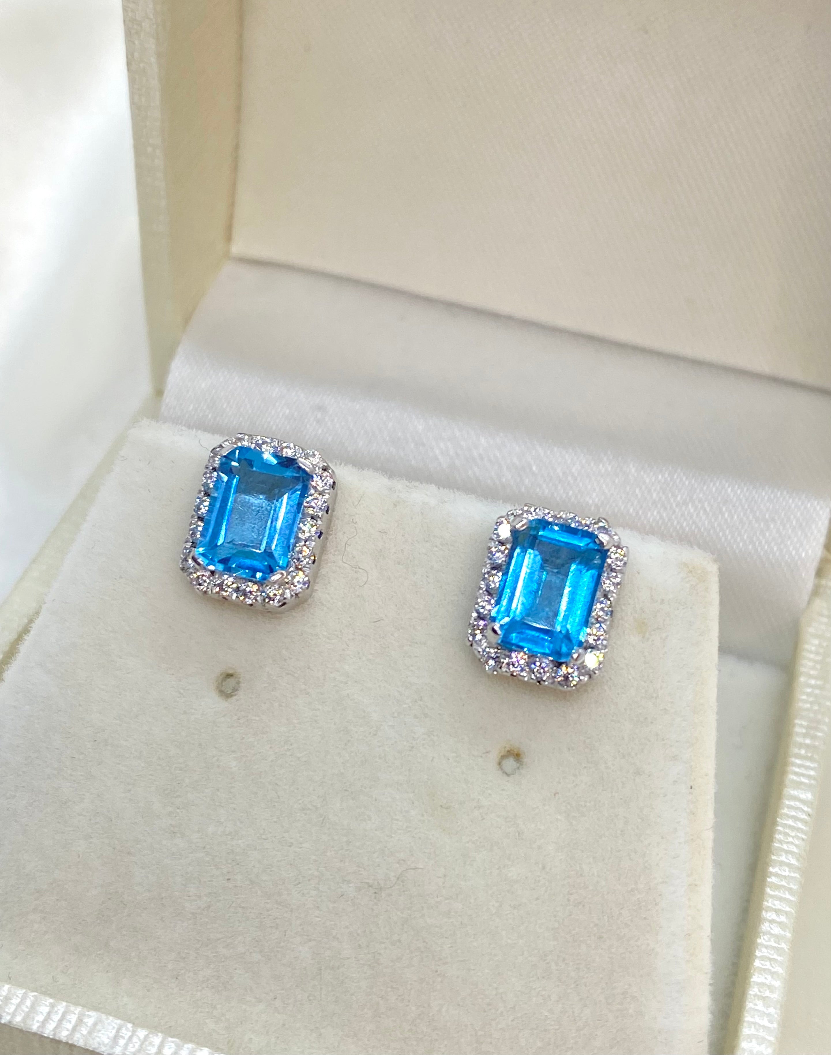 Orecchini Shine topazio blu