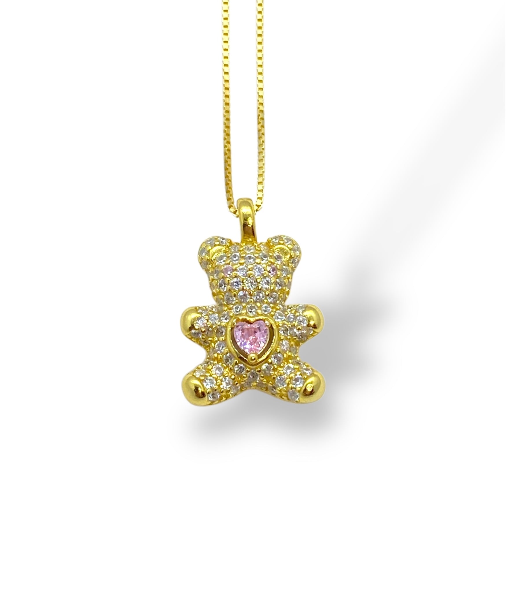 Collana orsetto pavé