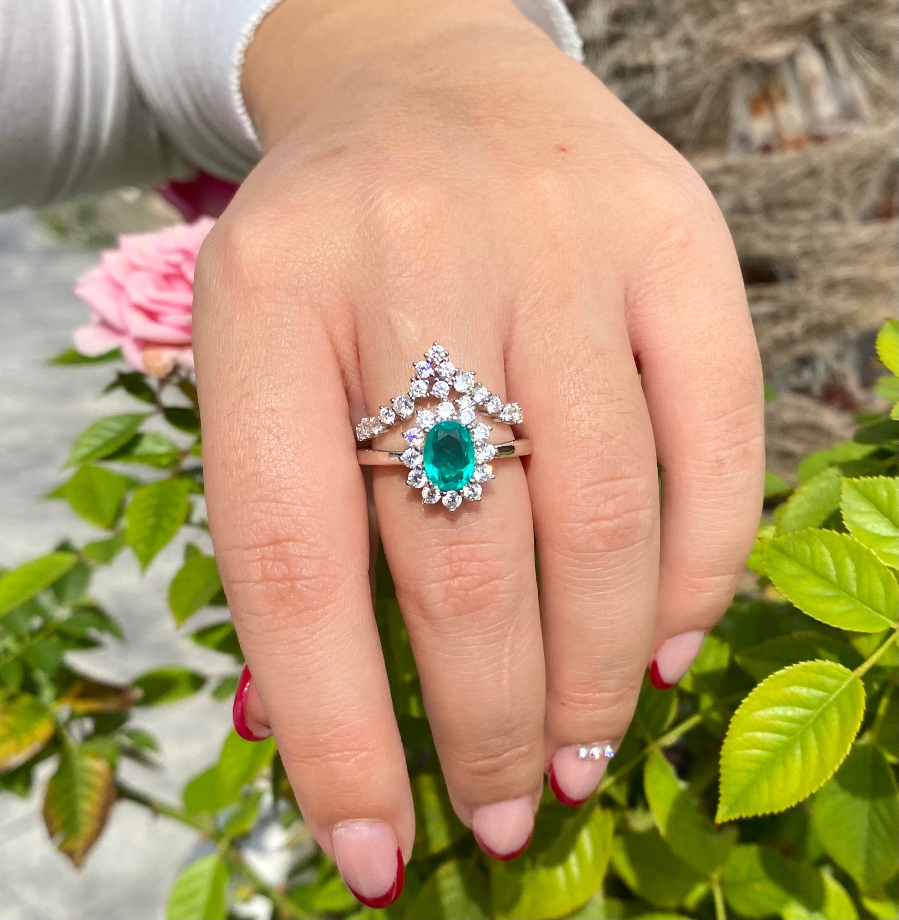 Anello tiara lucente