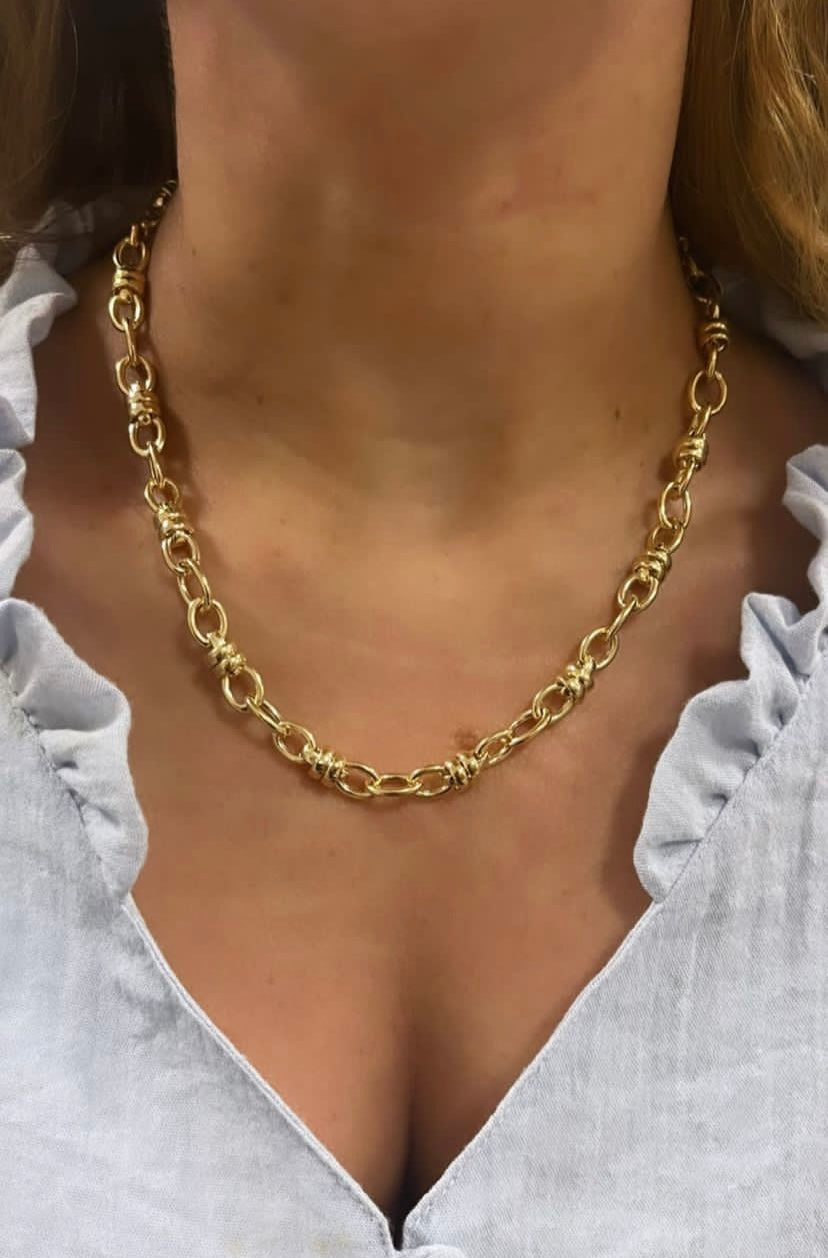 Collana maglia ovale