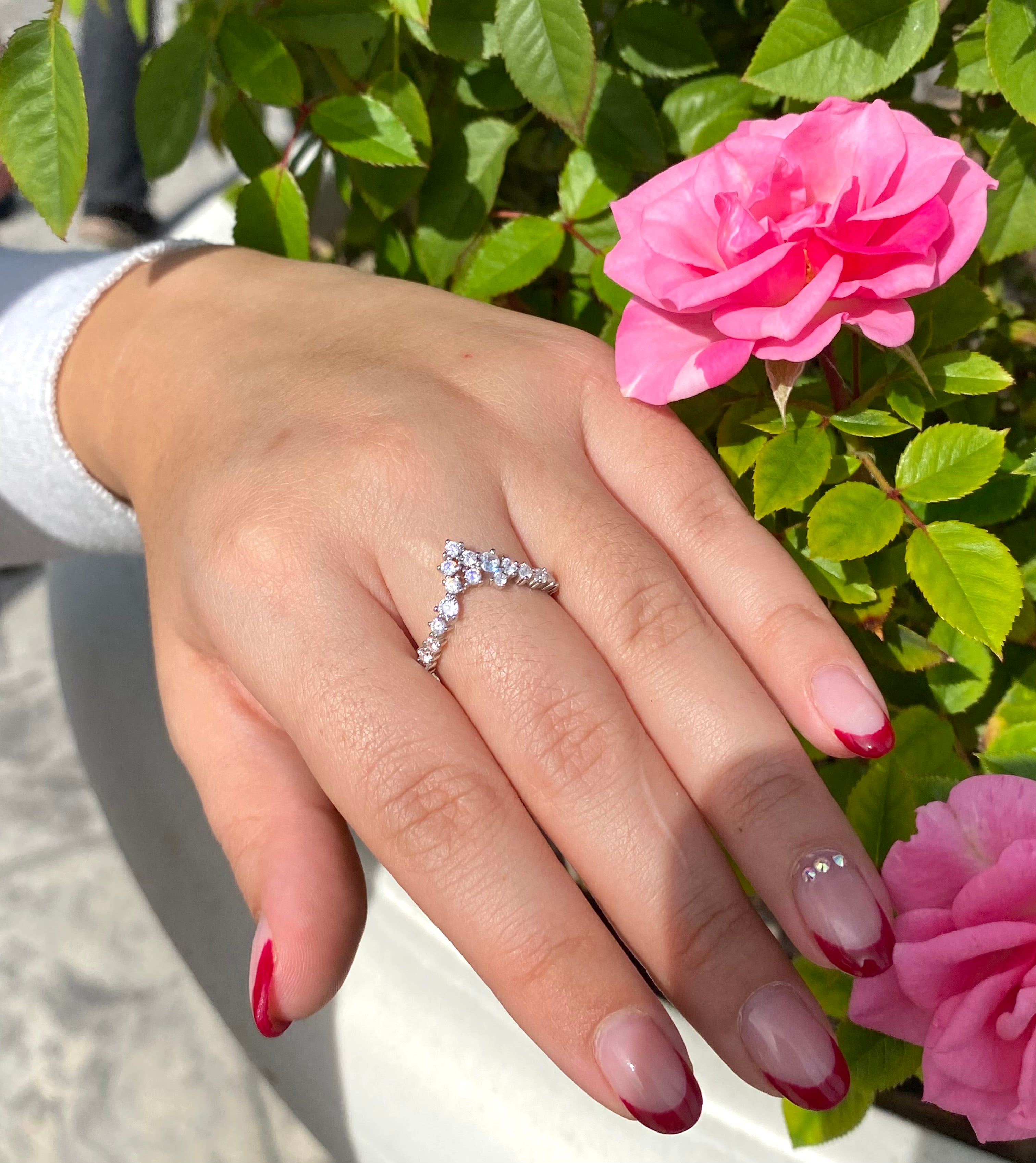 Anello tiara lucente