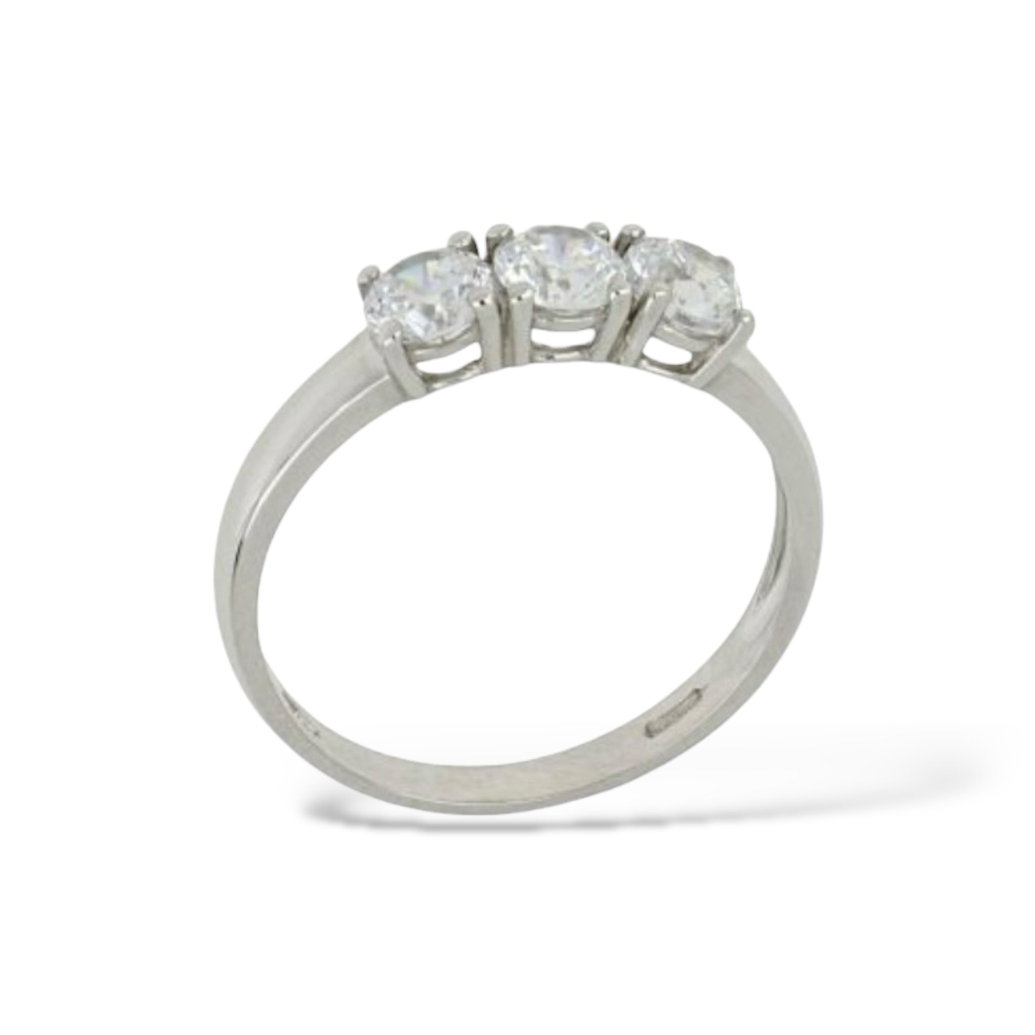 Anello Trilogy oro bianco 18kt