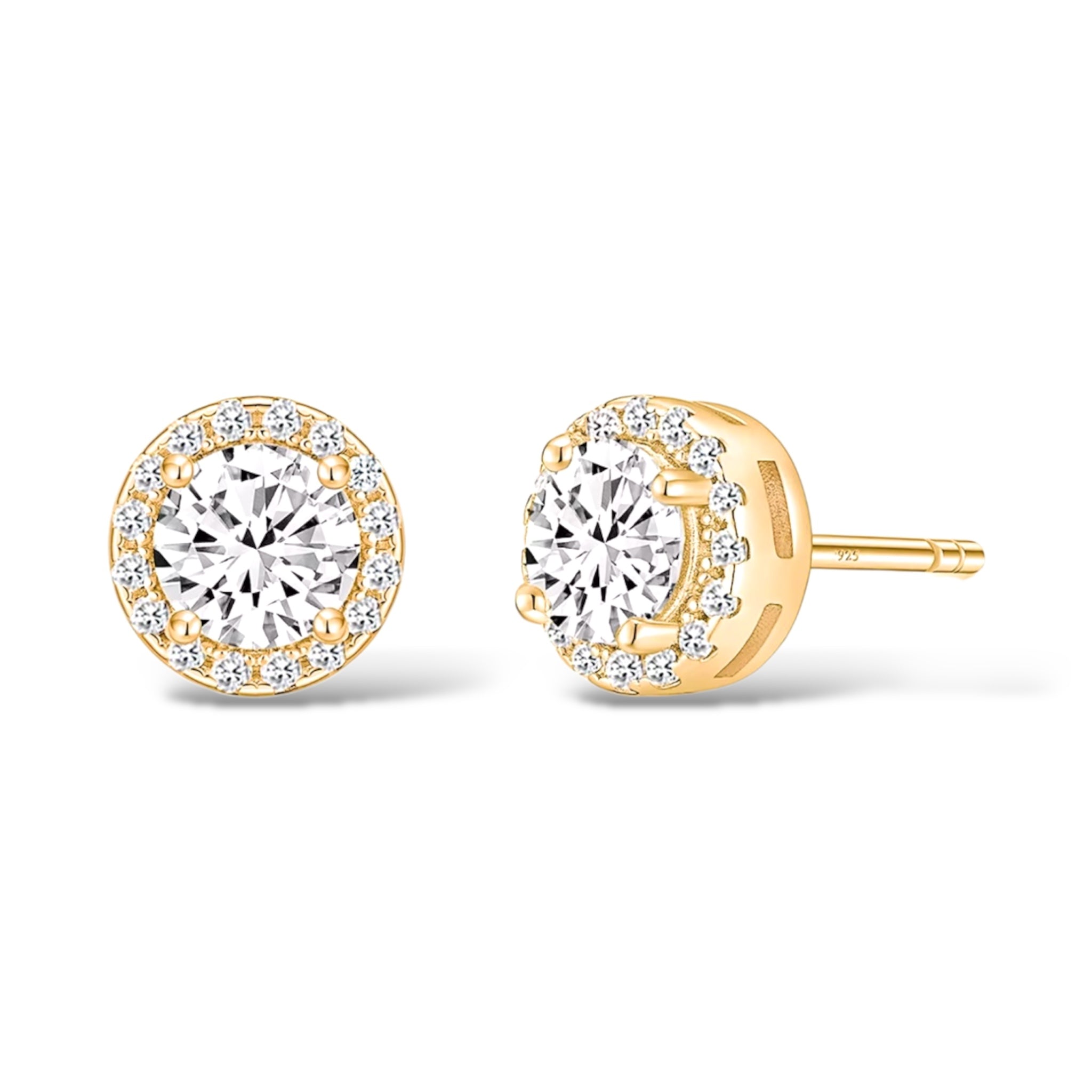 Orecchini punto luce con giro scintillante