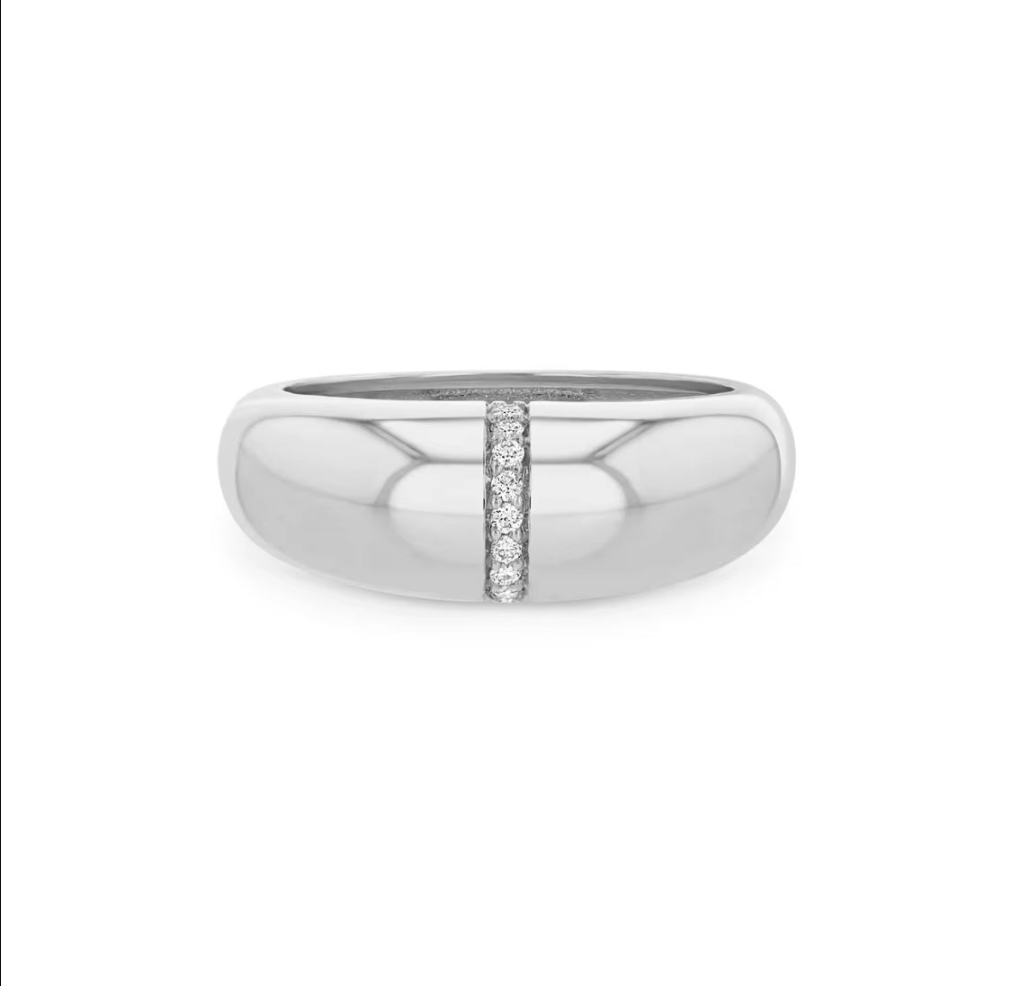 Anello a fascia con decoro luminoso