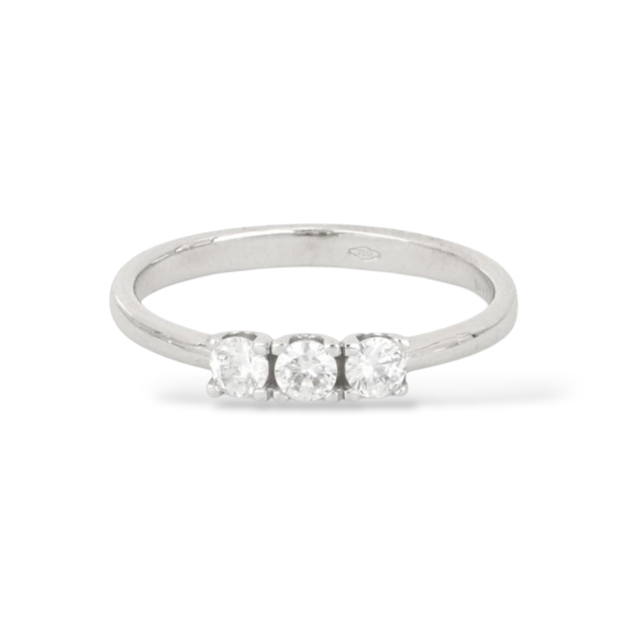 Anello Trilogy oro bianco 18kt