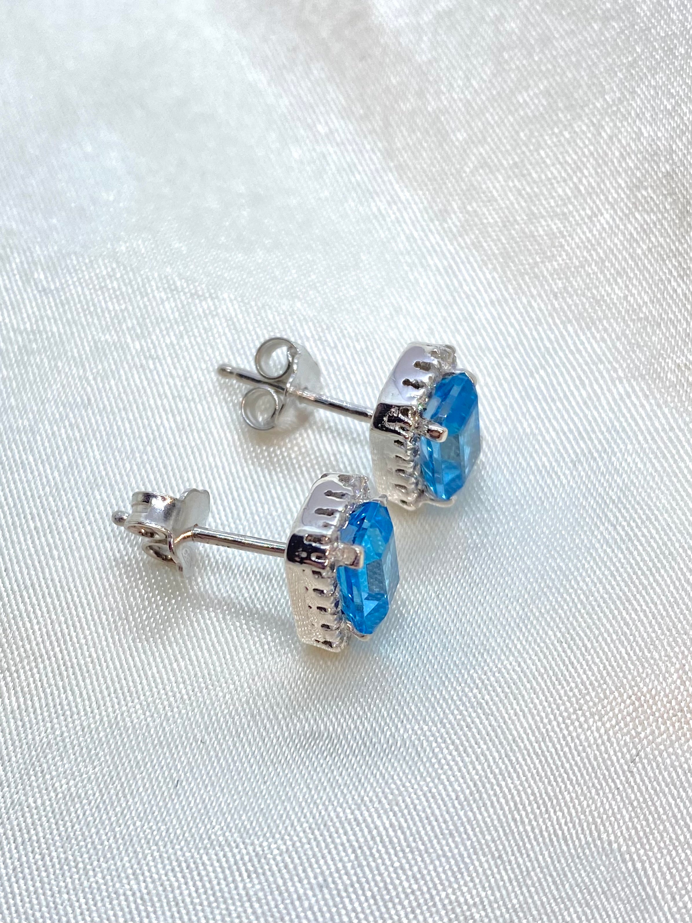 Orecchini Shine topazio blu