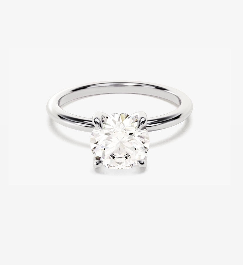 Anello solitario con pietra 1 ct moissanite naturale
