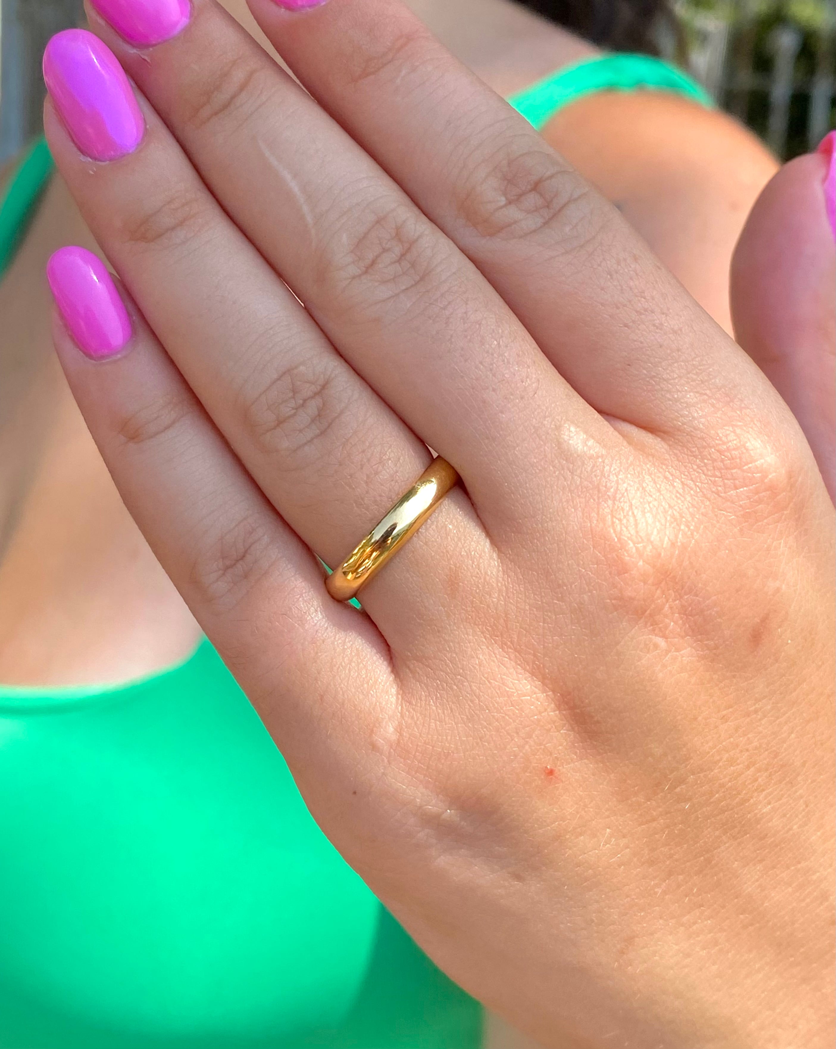 Fedina classica in argento 925