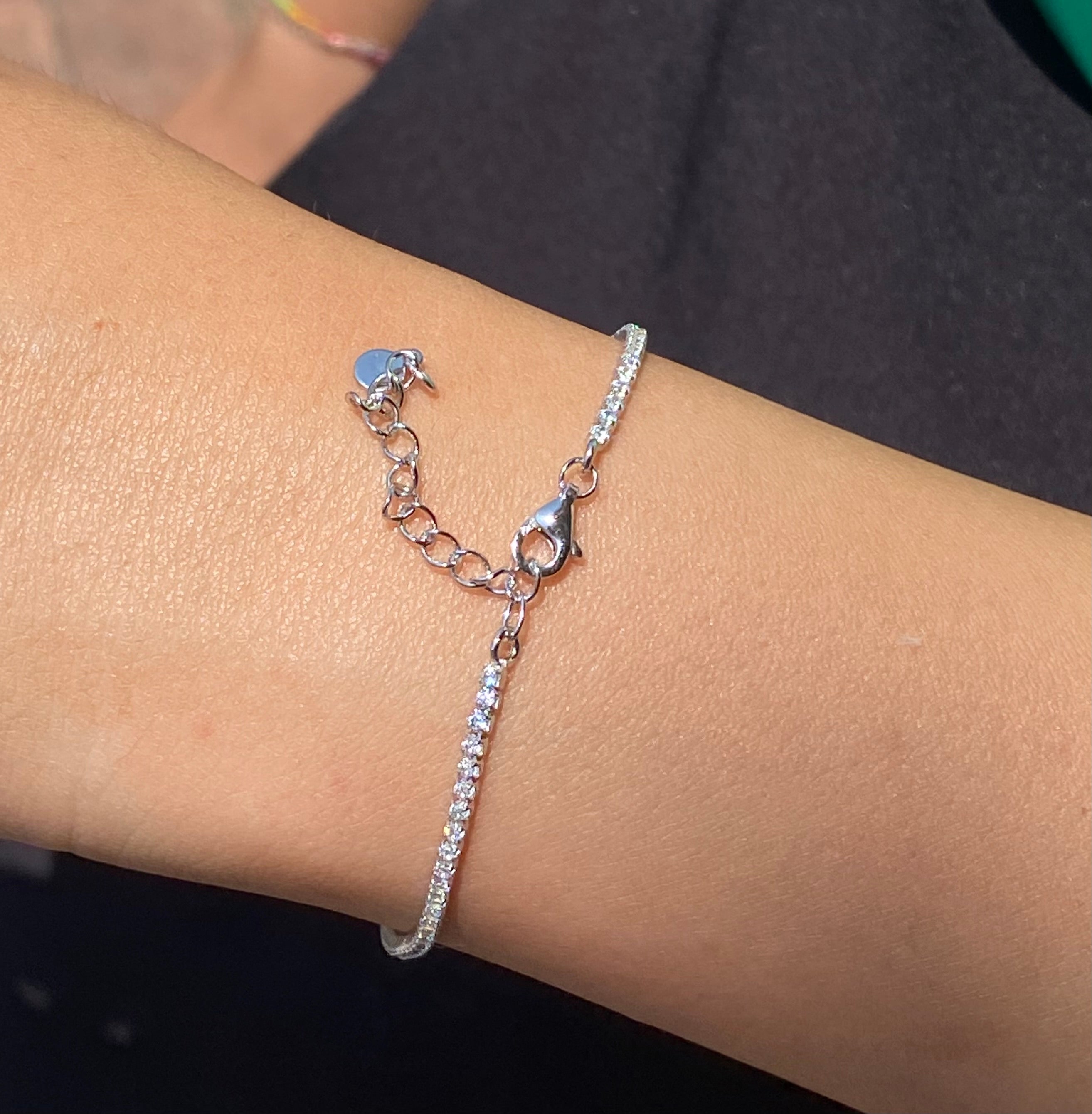 Bracciale micro tennis bianco