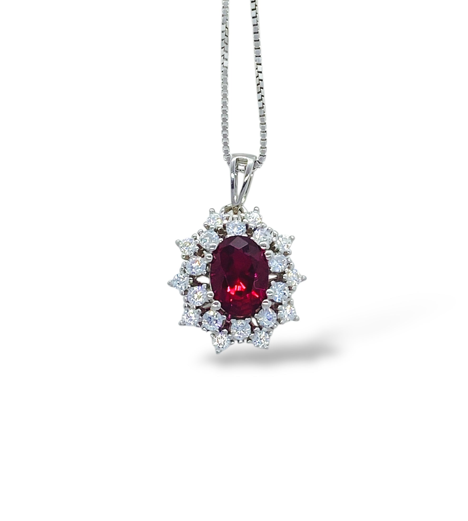 Collana ruby doppio giro scintillante