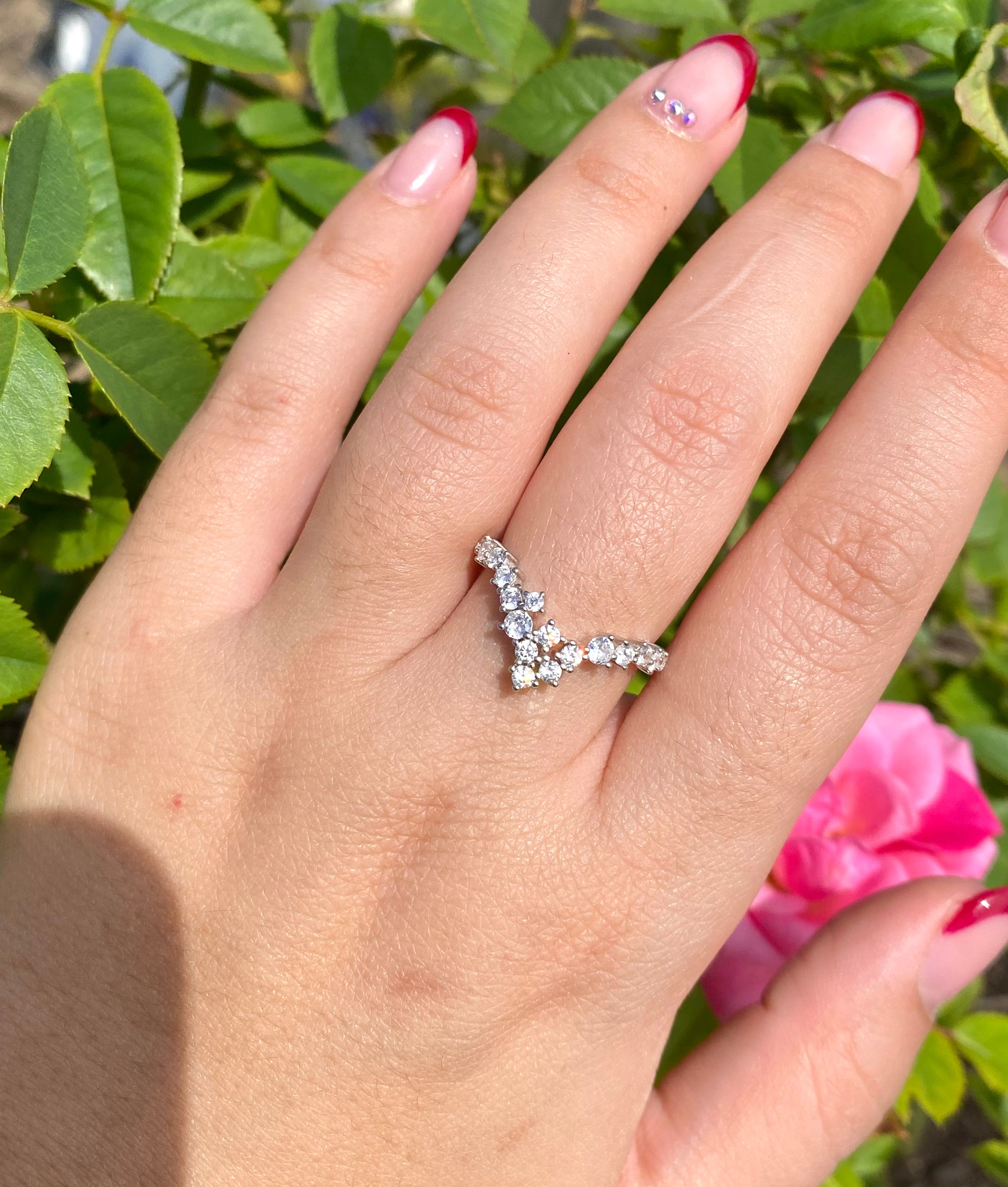 Anello tiara lucente