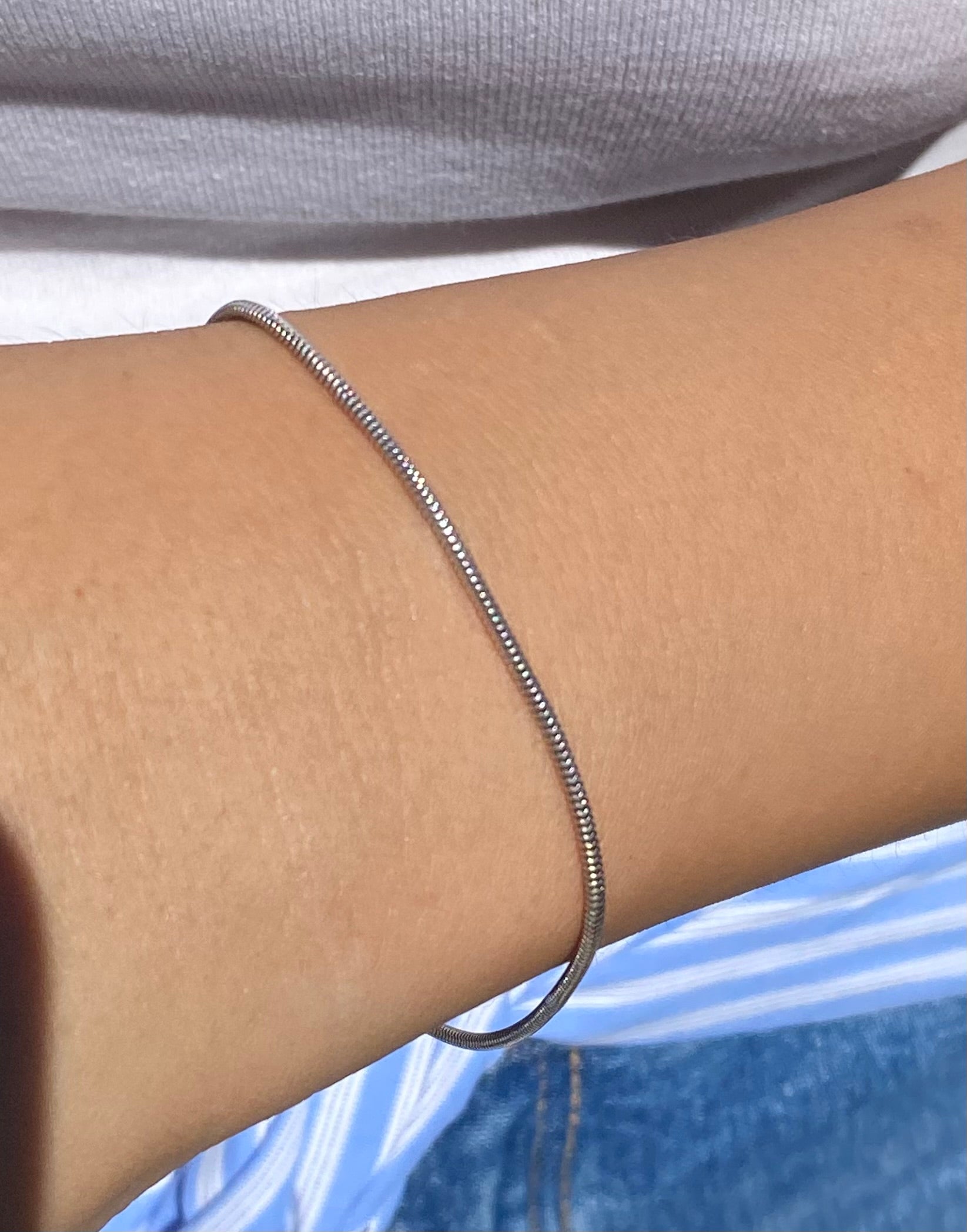 Bracciale maglia tubolare