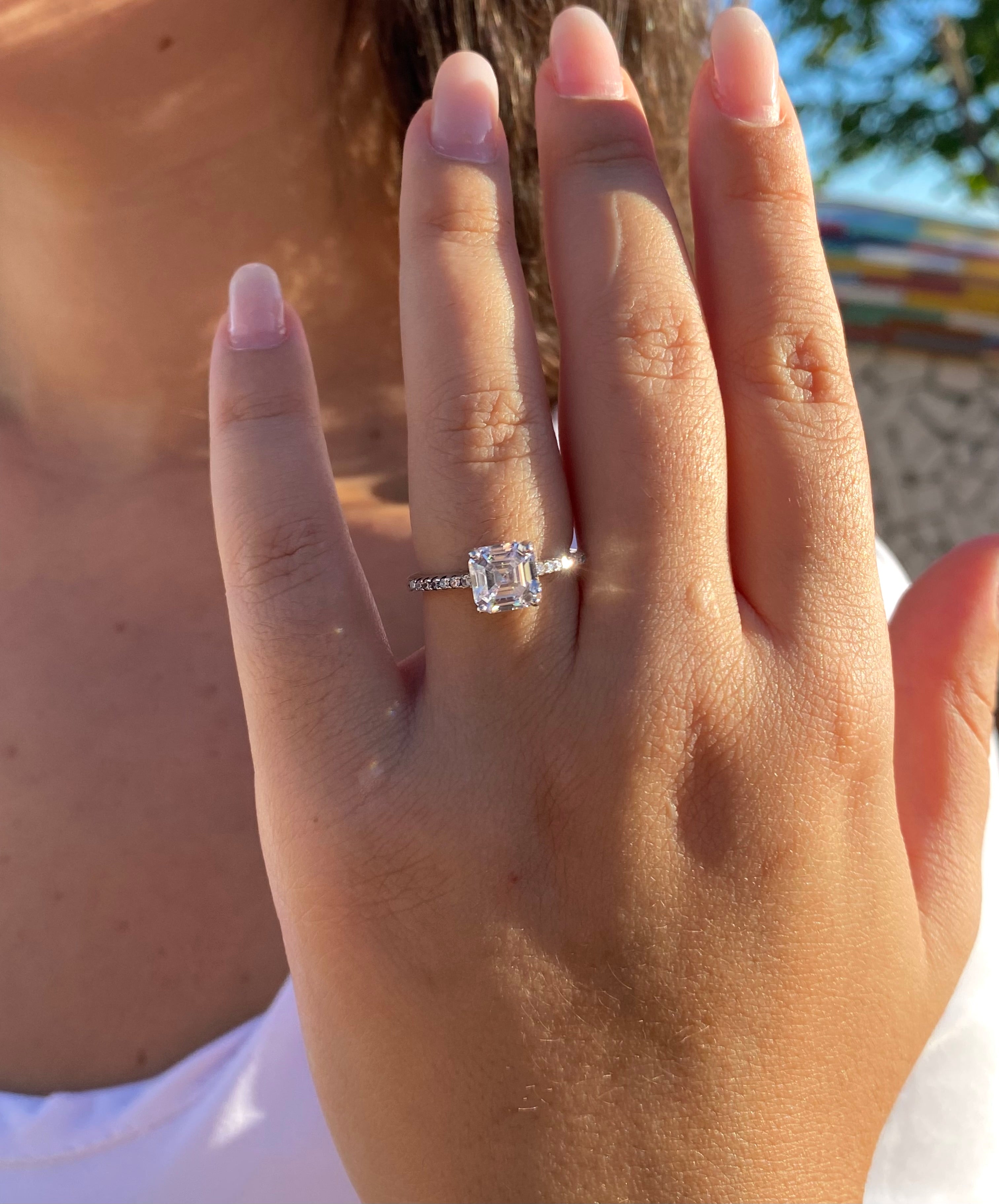 Anello scintillio quadrato