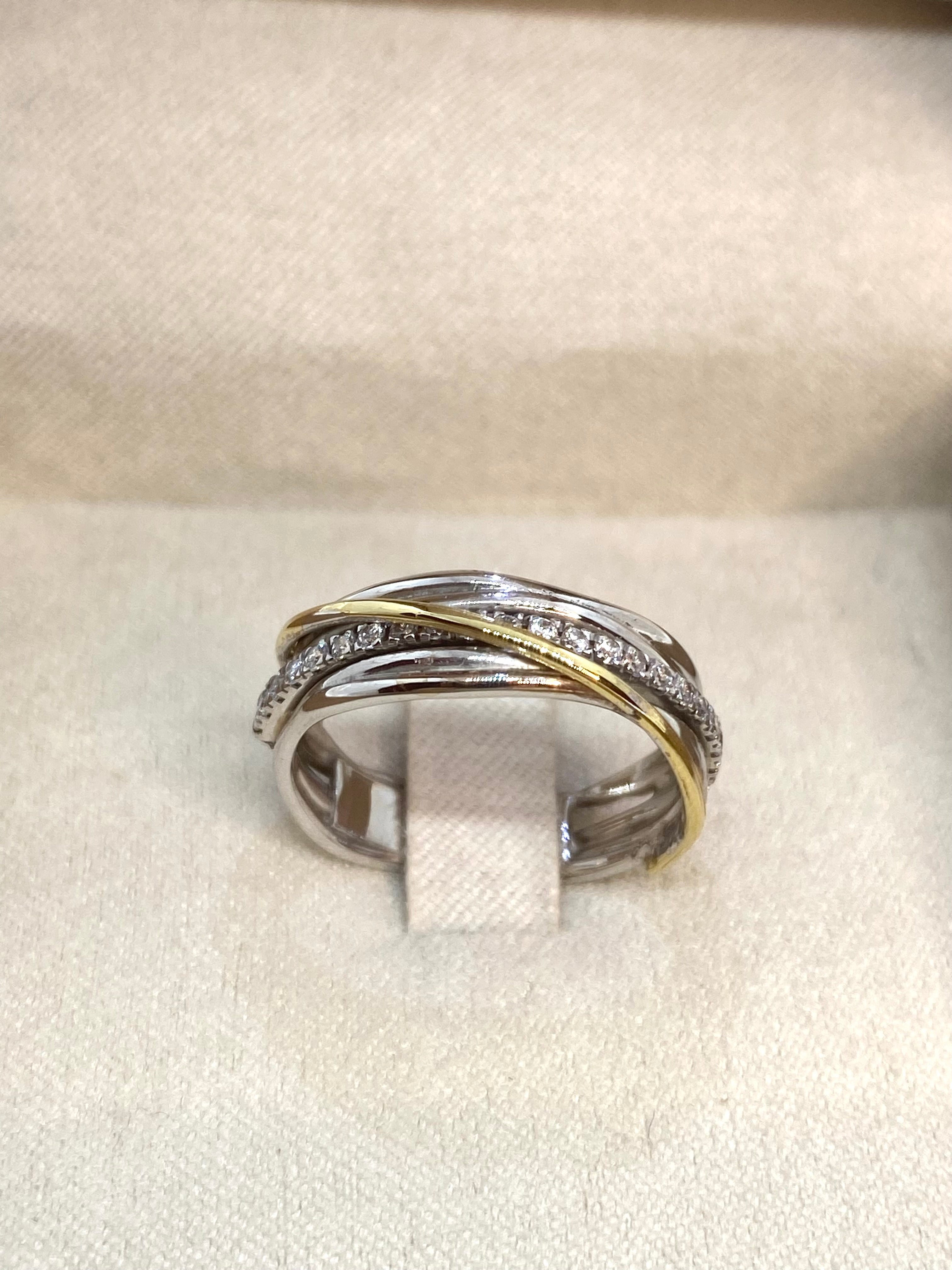 Anello filo della vita bicolore