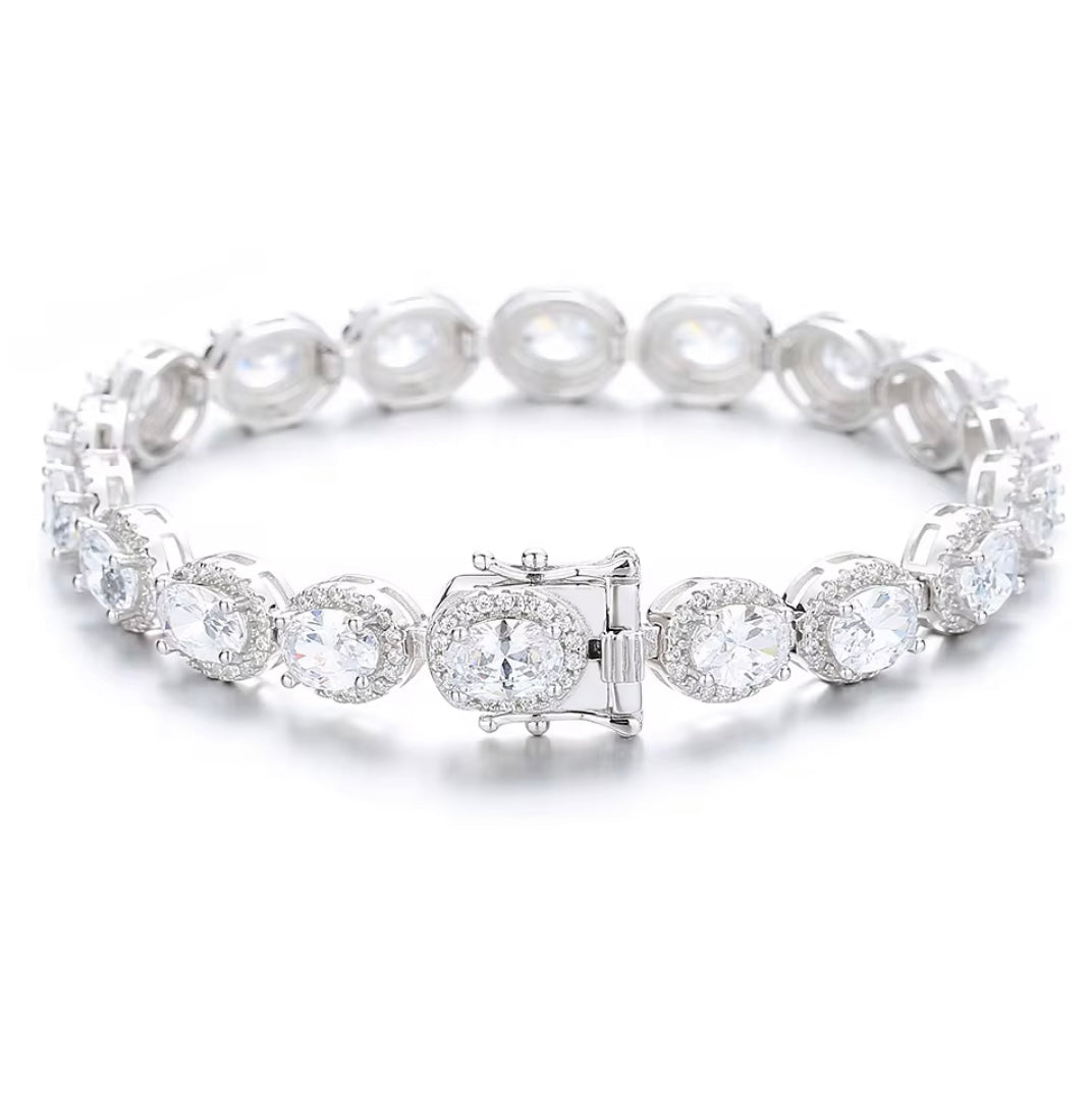 Bracciale tennis ovali luminosi