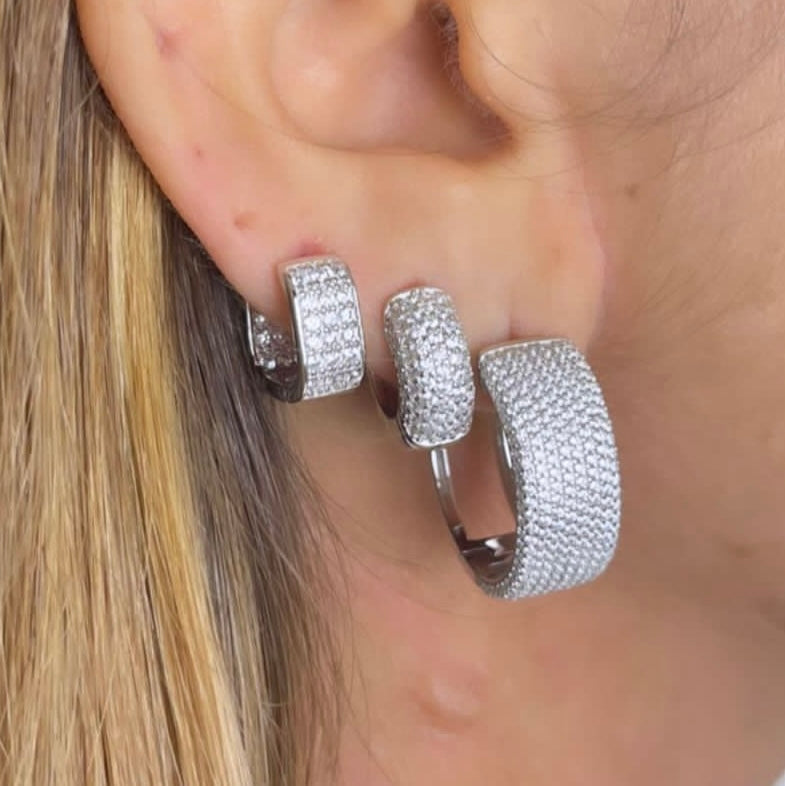 Orecchini pavé variante maxi