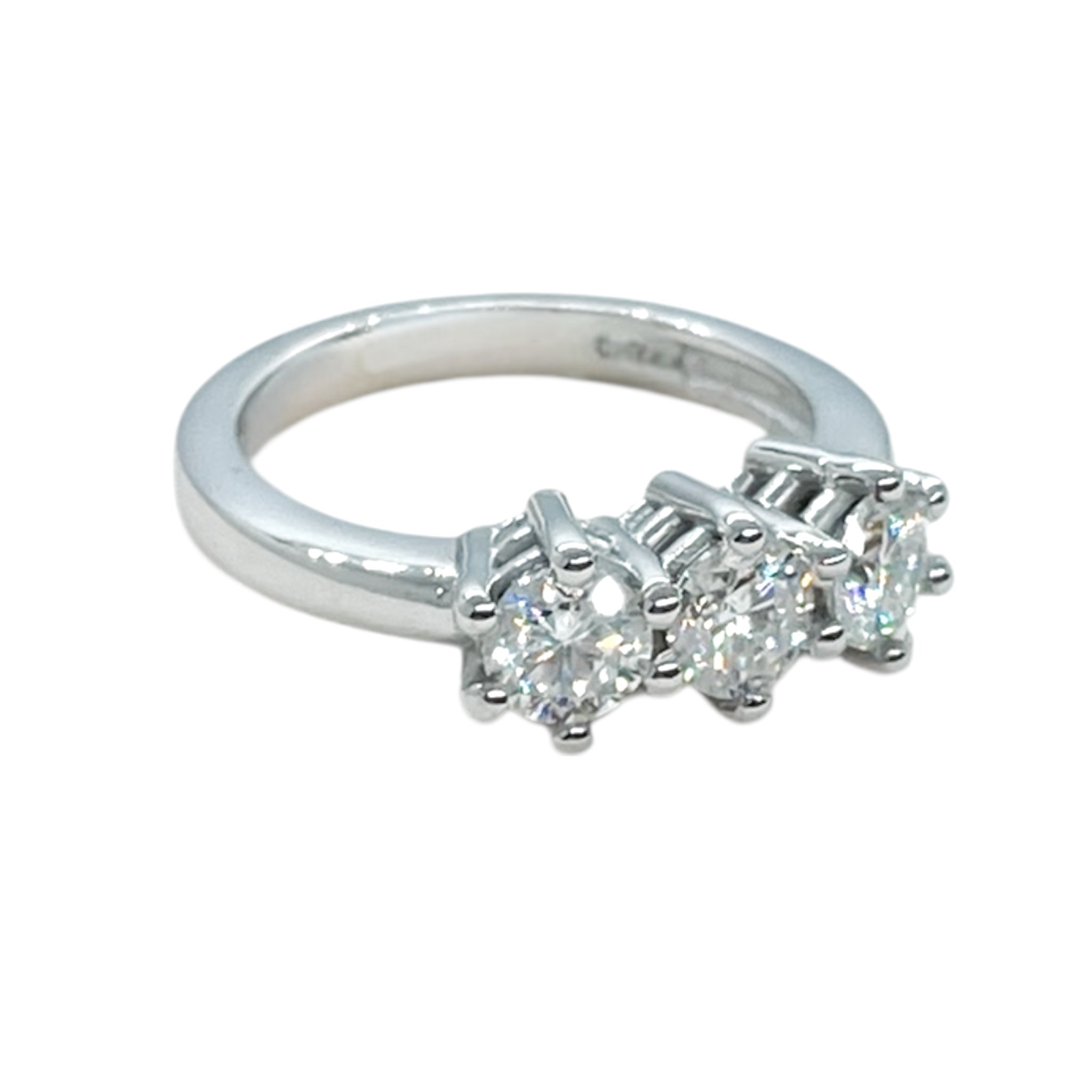 Anello Trilogy con moissanite da 1.05ct