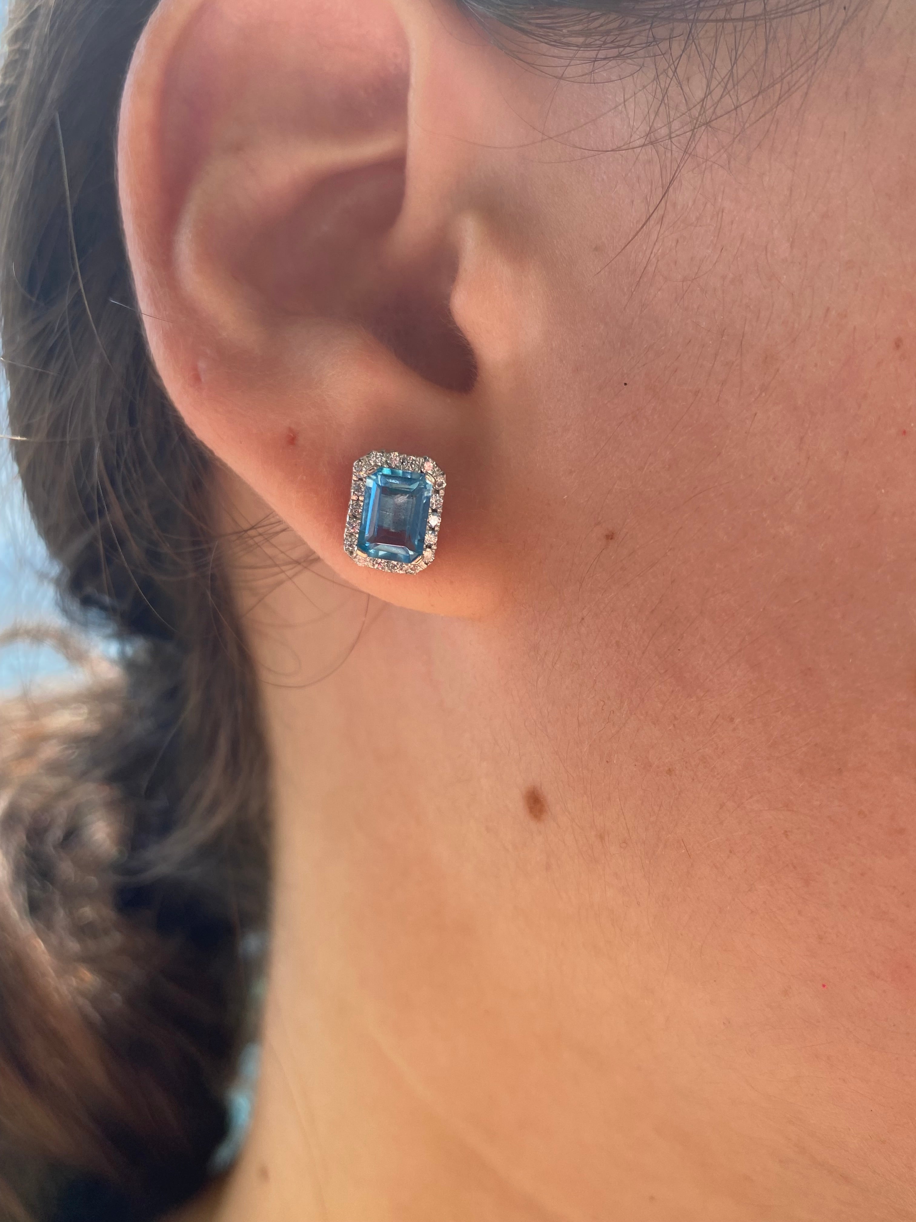 Orecchini Shine topazio blu