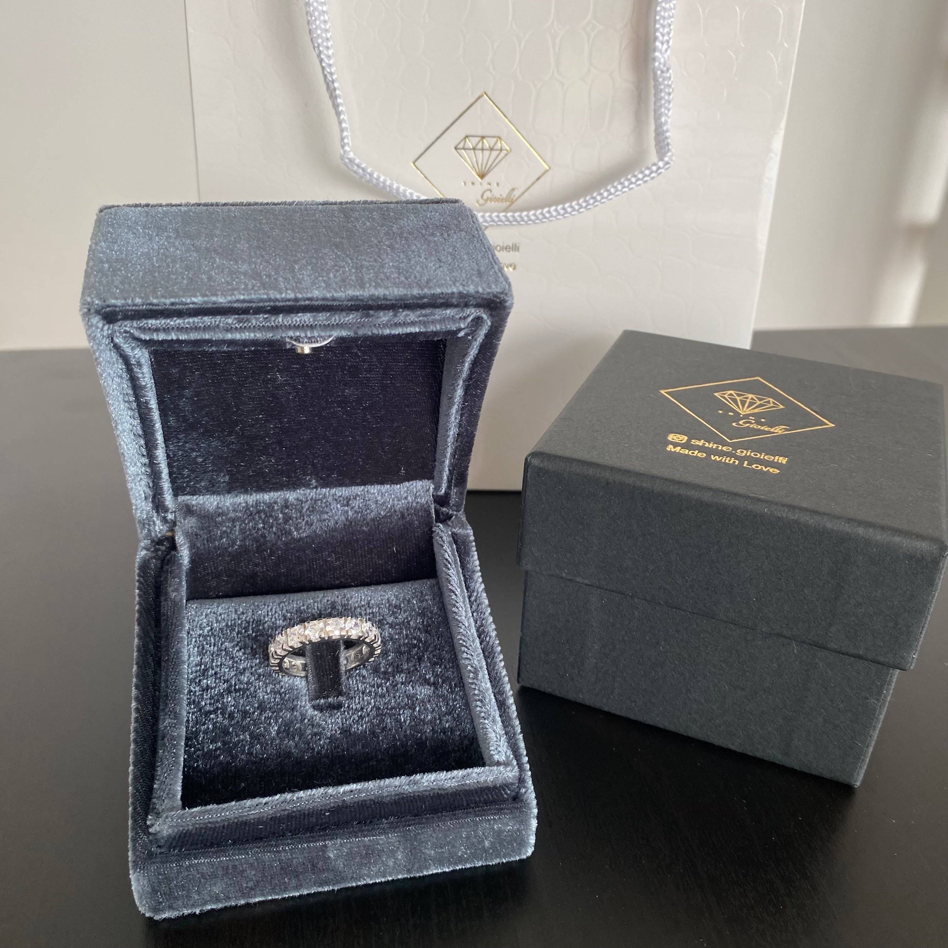 Confezione regalo in velluto con luce a led