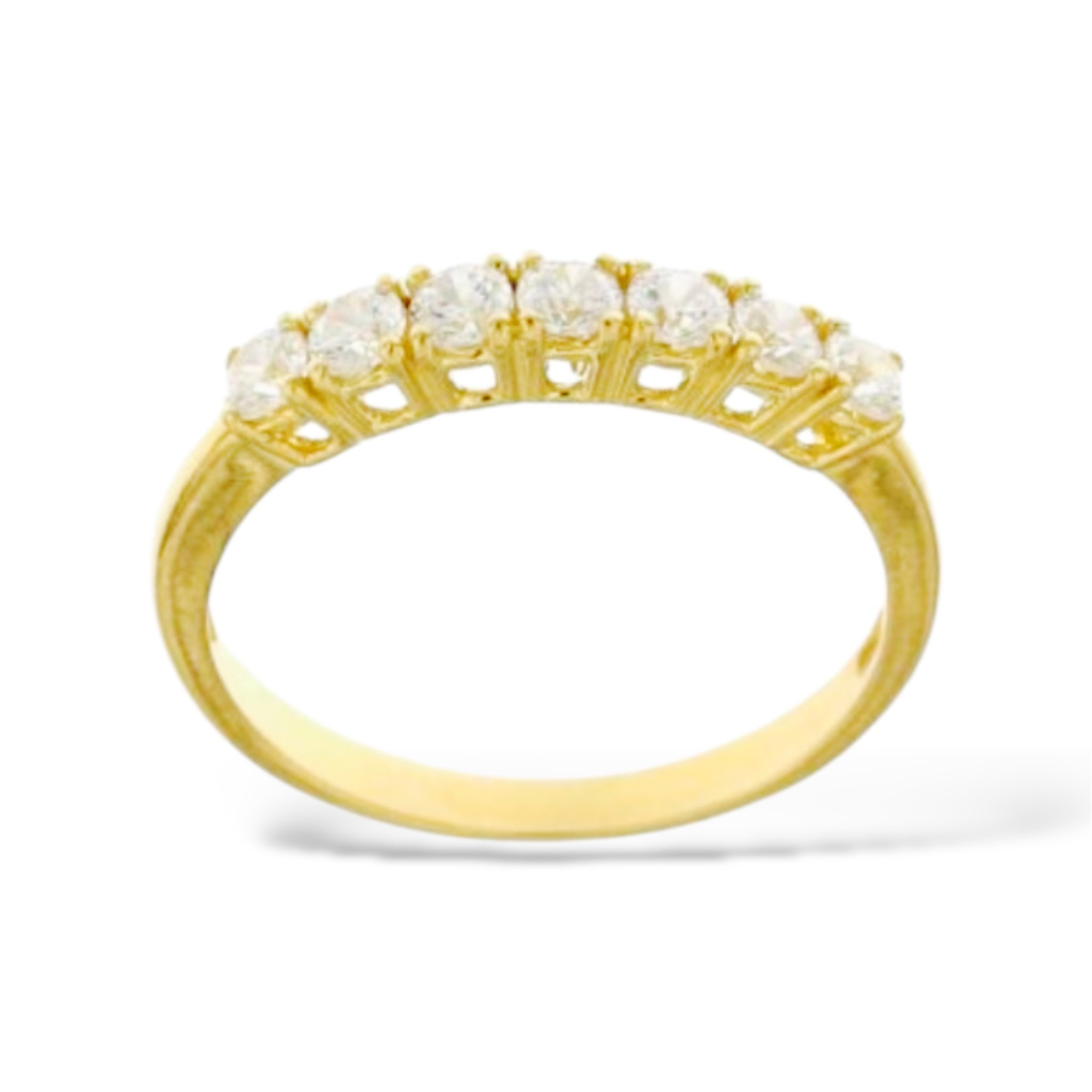 Anello semi Veretta oro 18kt