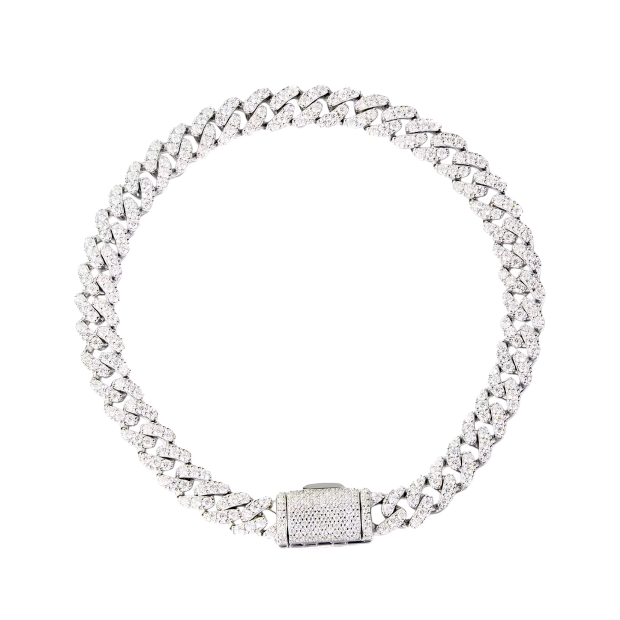 Bracciale groumette con moissanite certificata