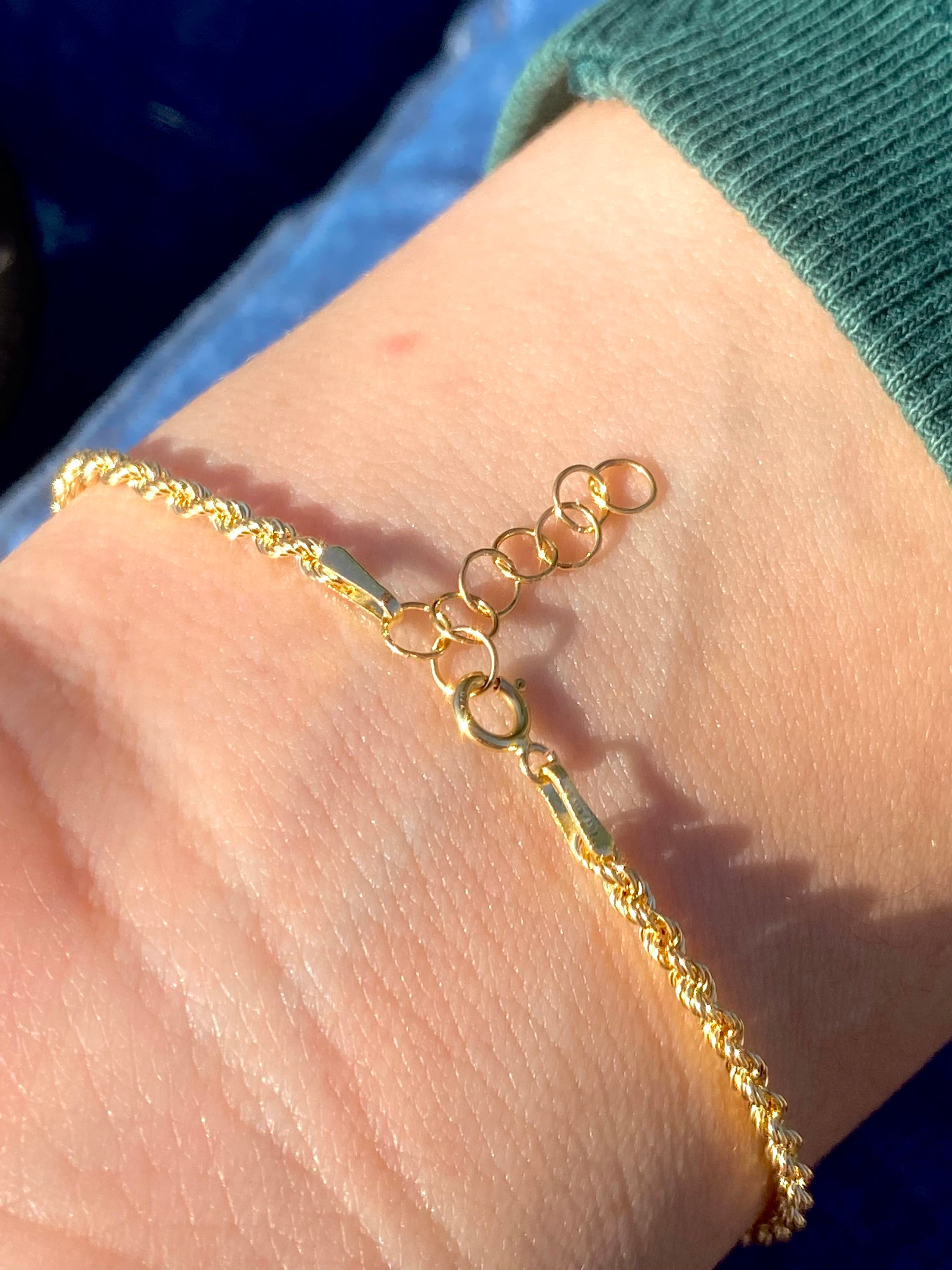 Bracciale corda in oro giallo