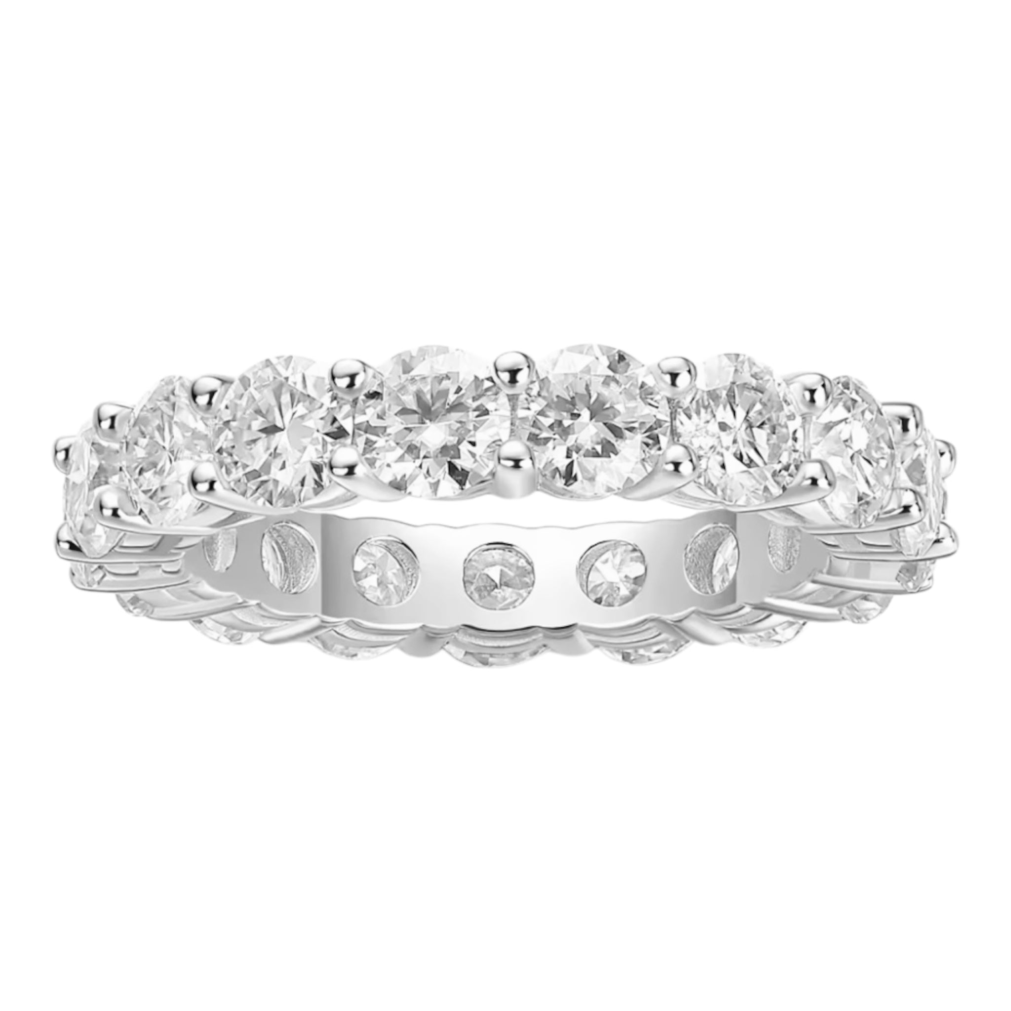 Anello Veretta con moissanite da 4mm