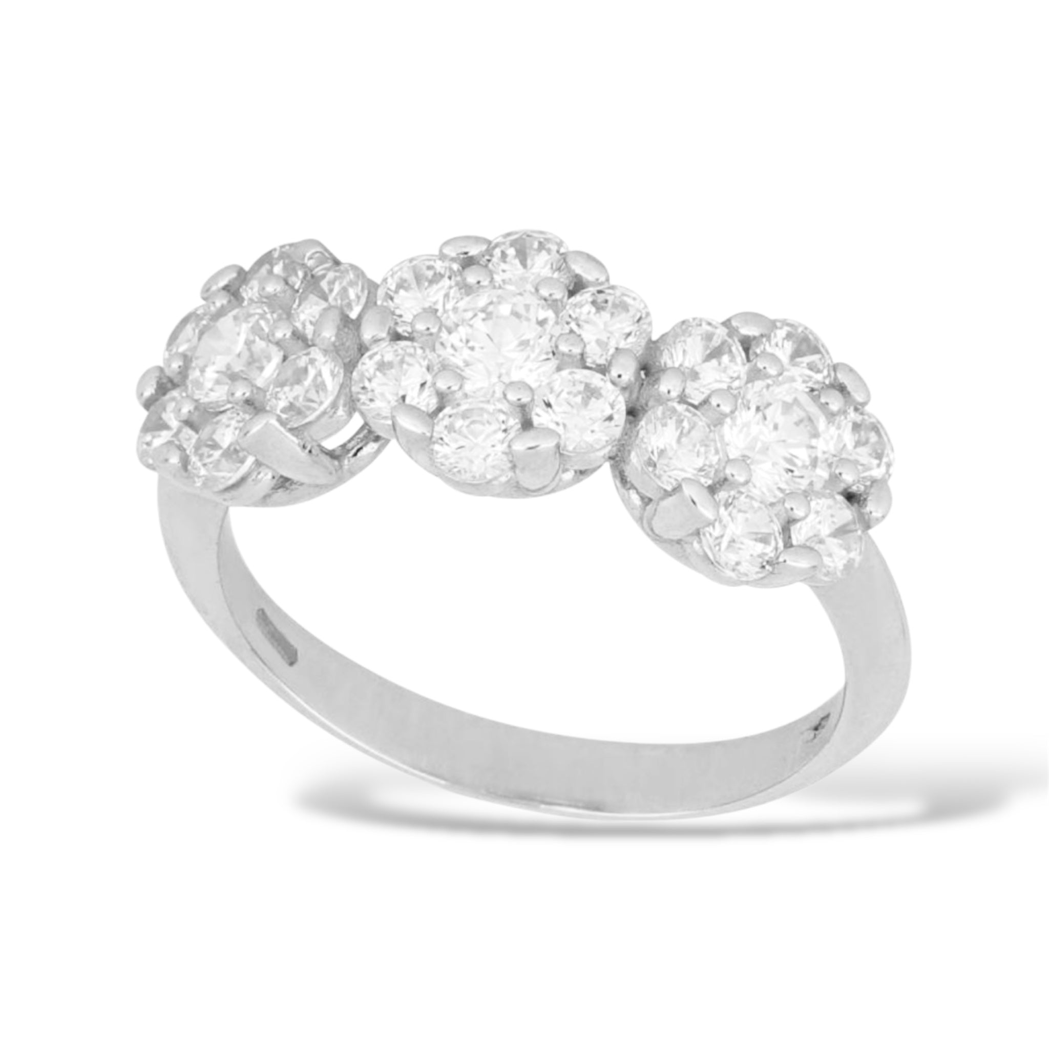 Anello Trilogy fiore in oro 18kt