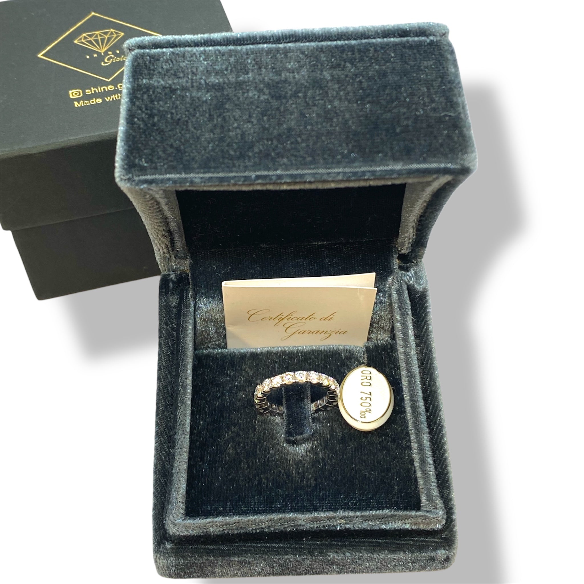 Anello eternity in oro bianco 18kt e moissaniti D color Purezza VVS