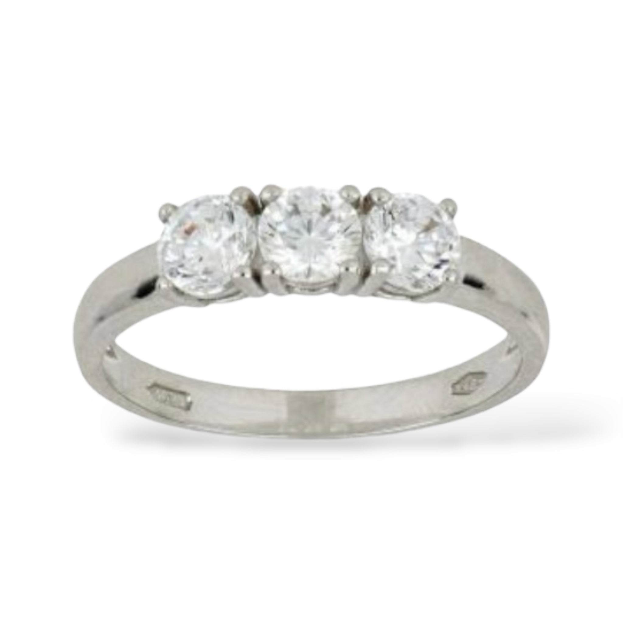 Anello Trilogy oro bianco 18kt