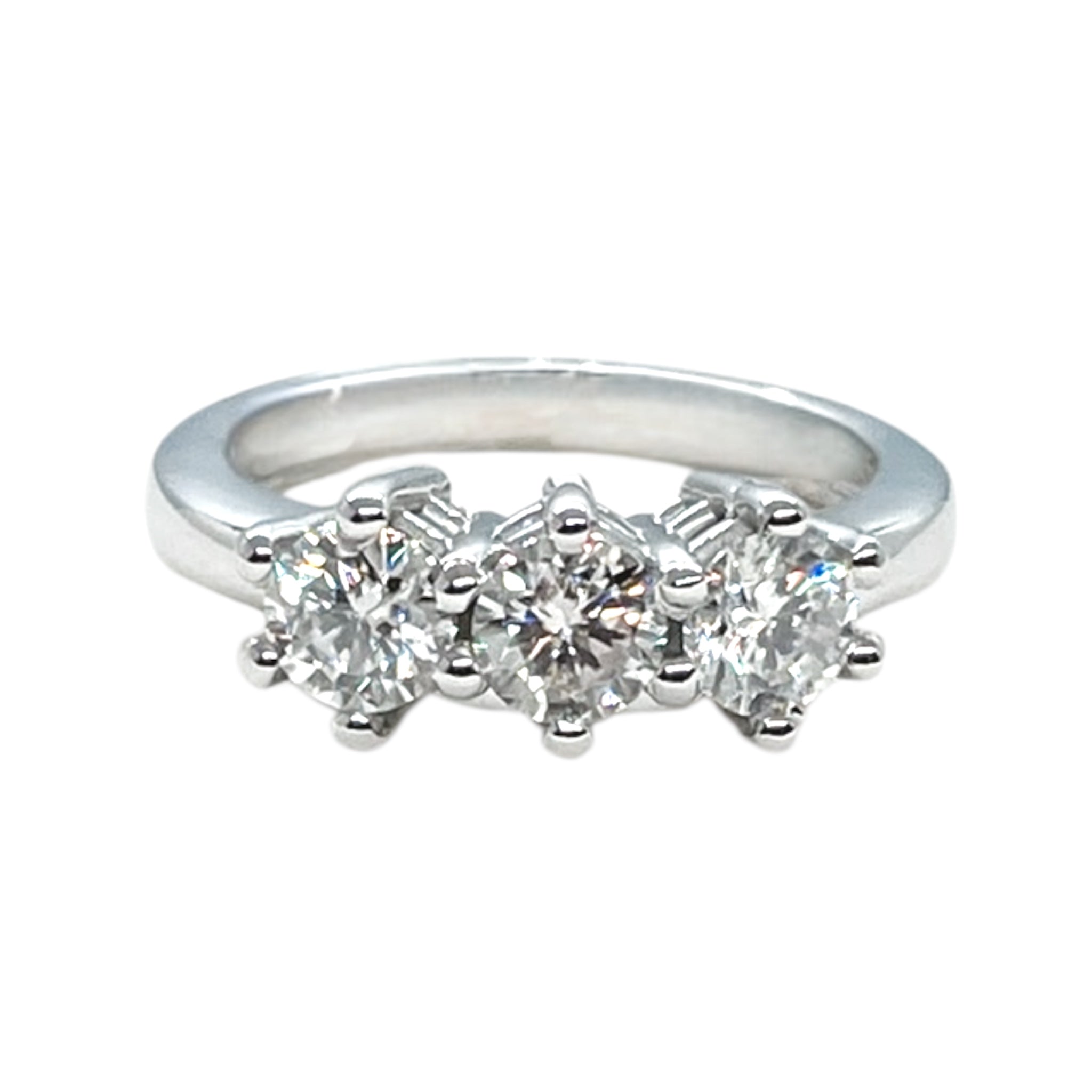 Anello Trilogy con moissanite da 1.05ct