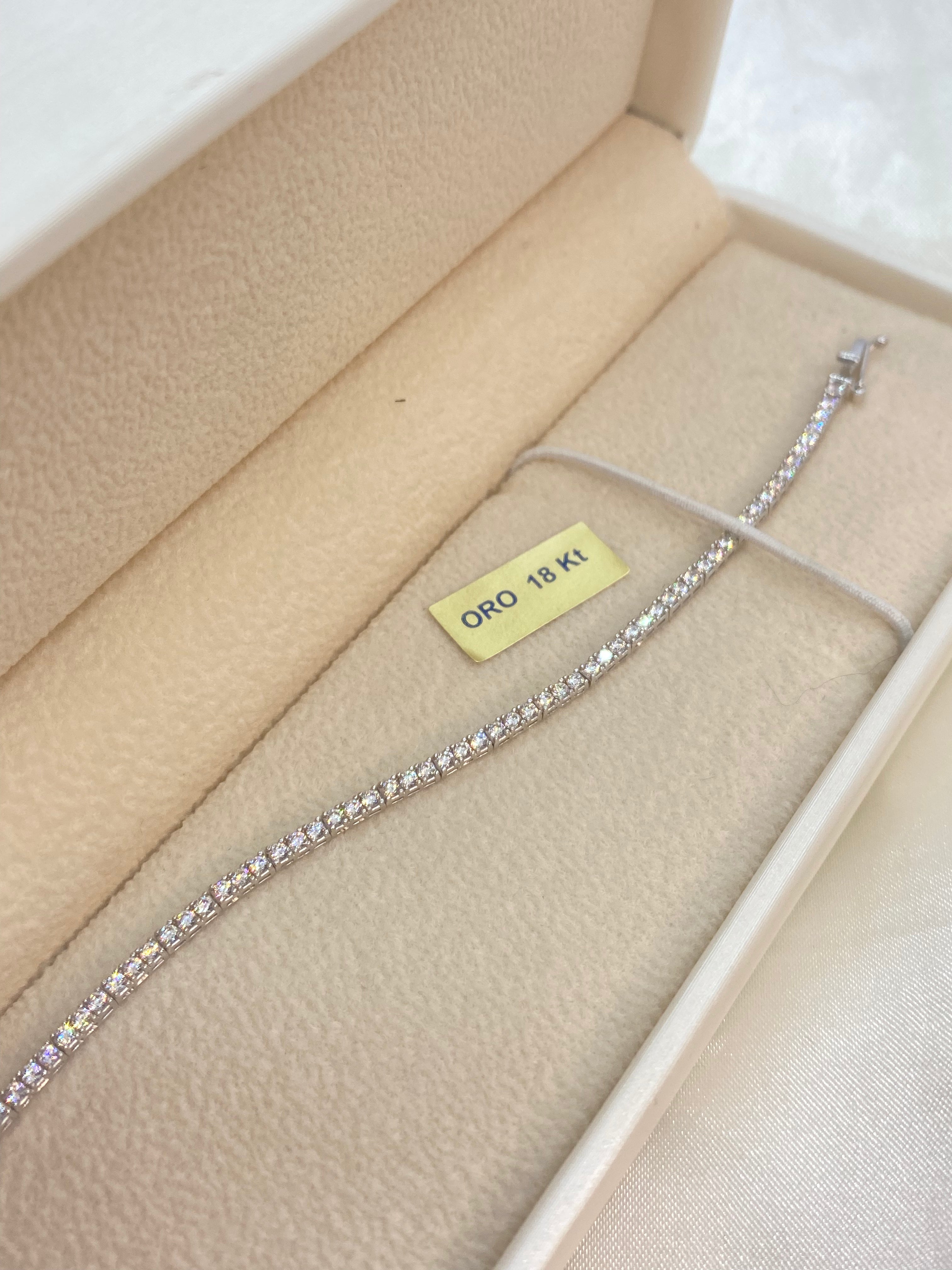 Bracciale tennis in oro 18kt