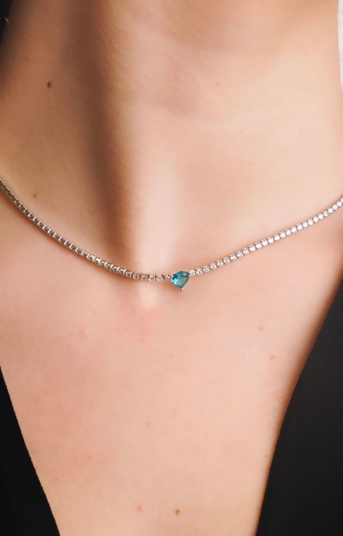 Collana tennis cuore