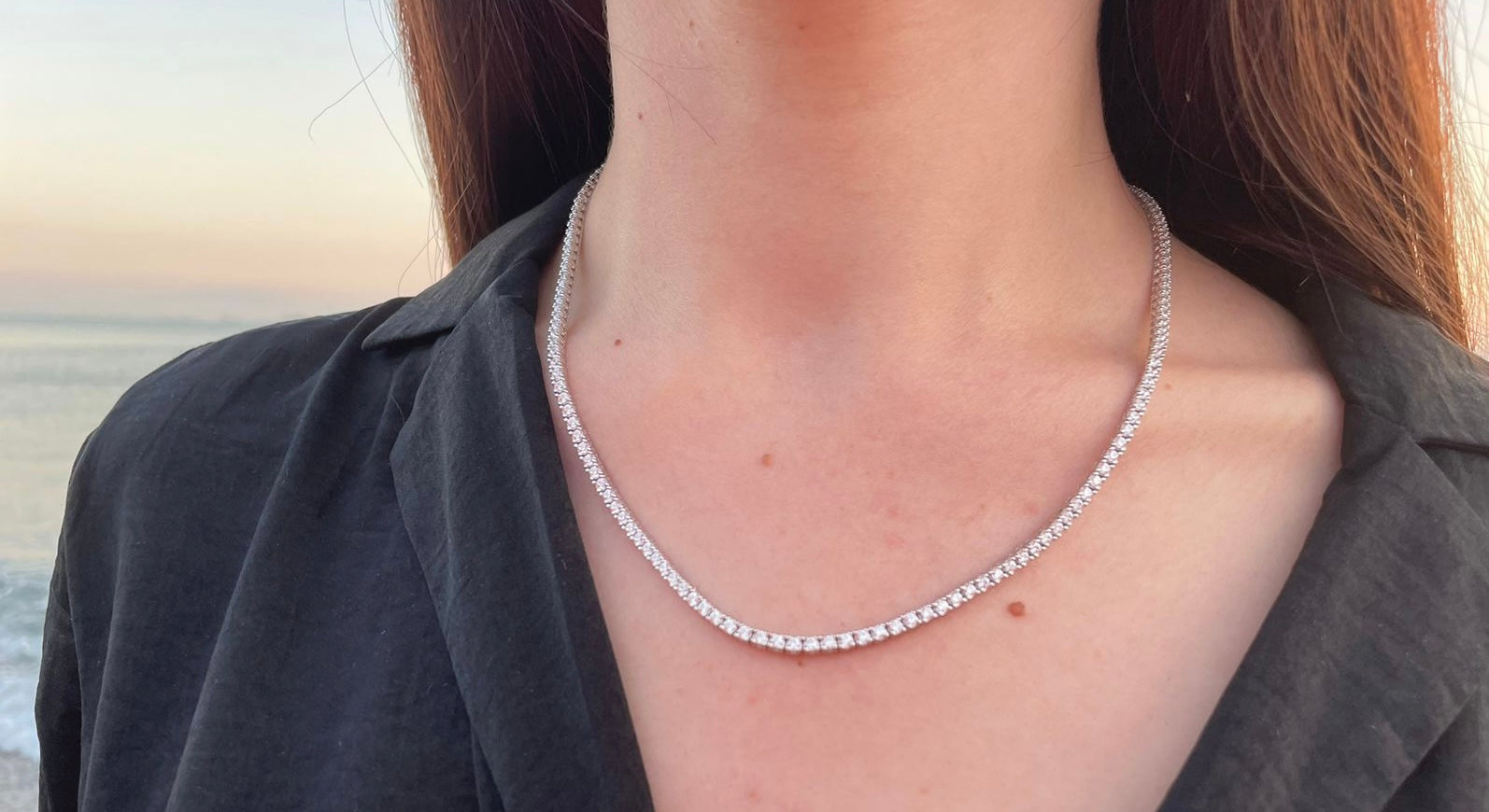 Collana scintillante Tennis