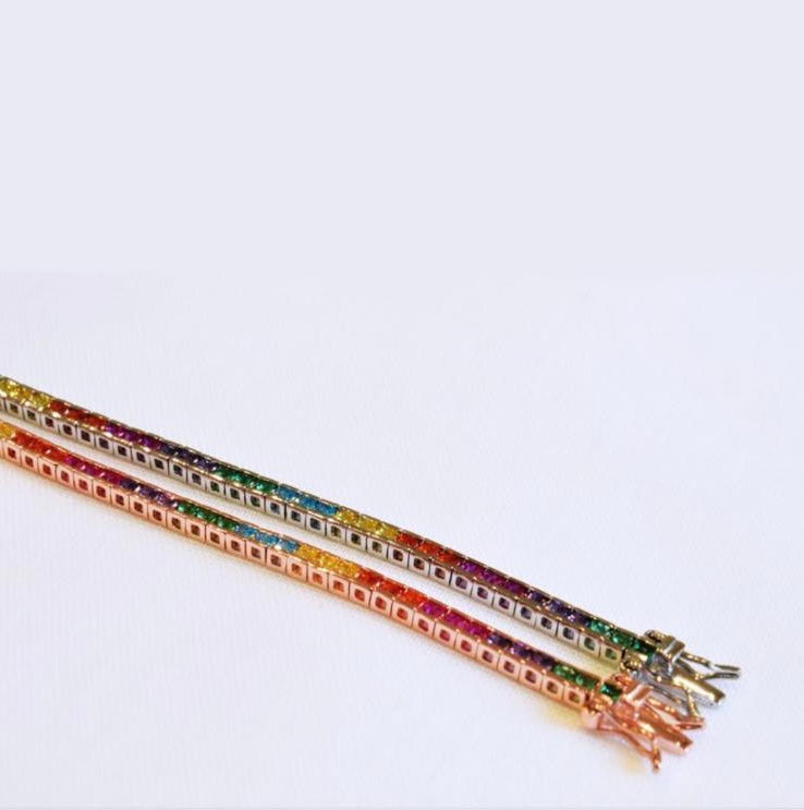 Bracciale tennis squadrato