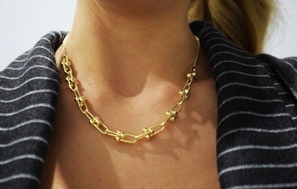 Collana maglia con sfere