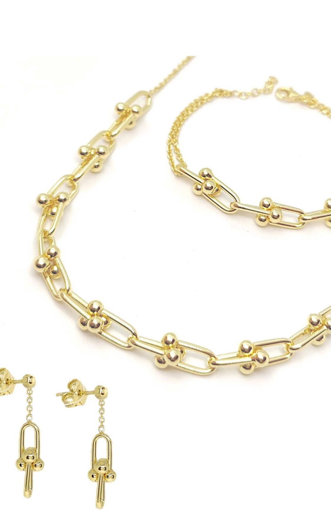 Collana maglia con sfere