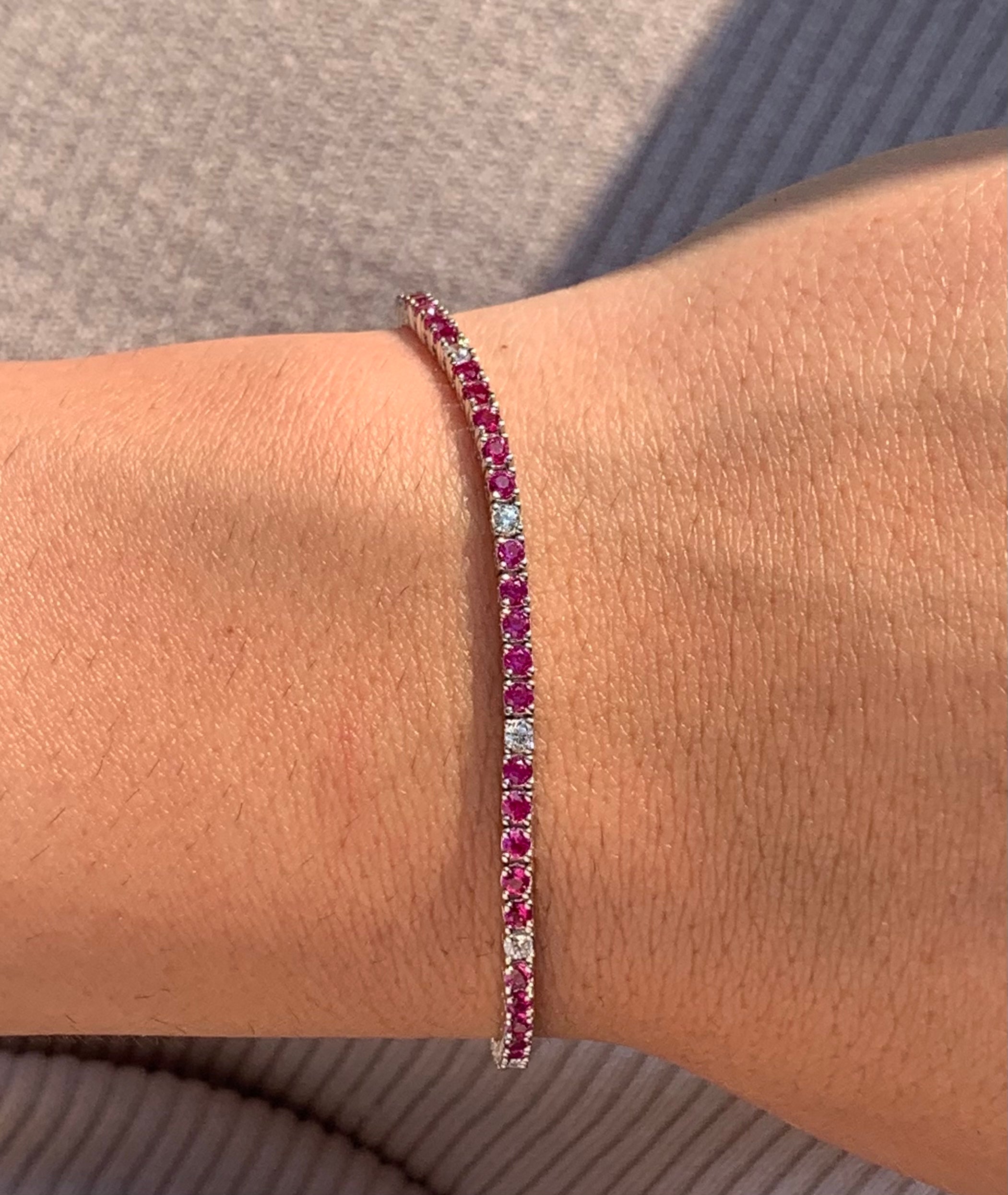 Ruby tennis bracelet