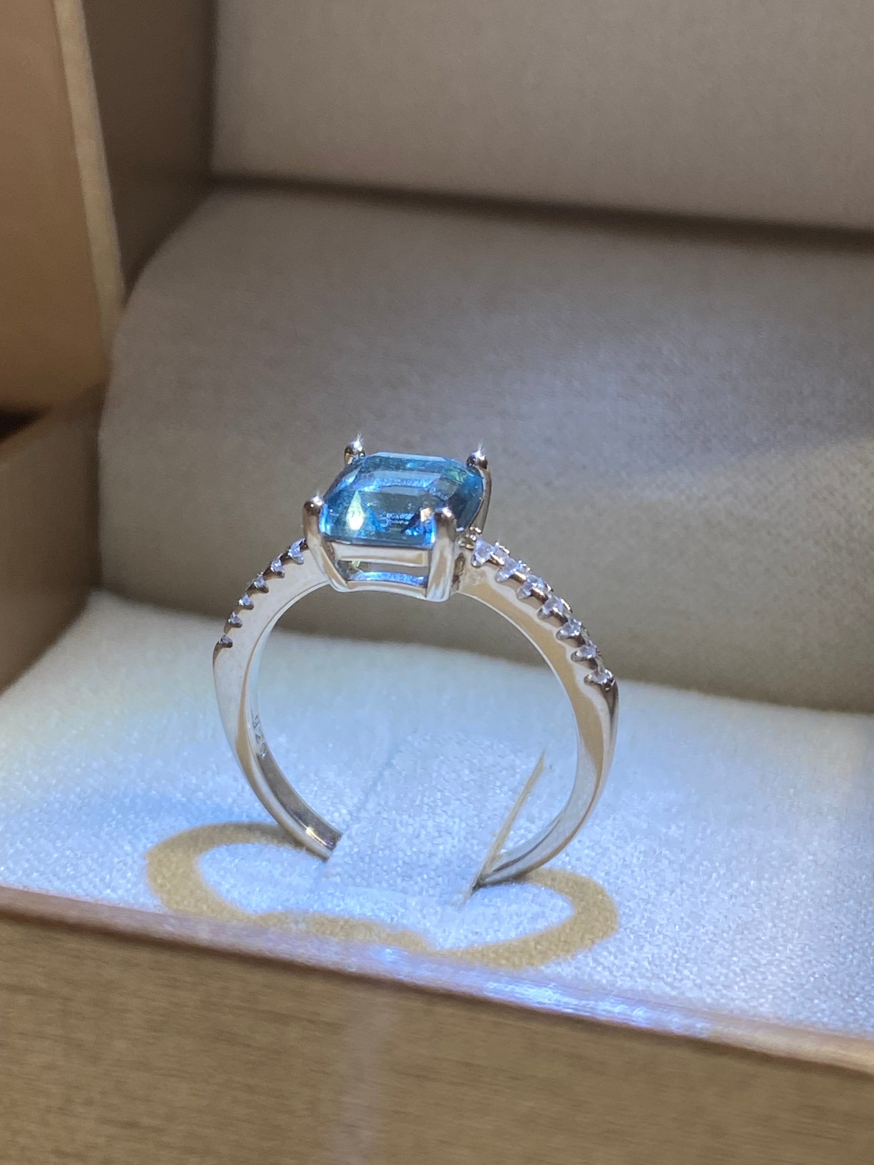 Anello Scintillio Blu