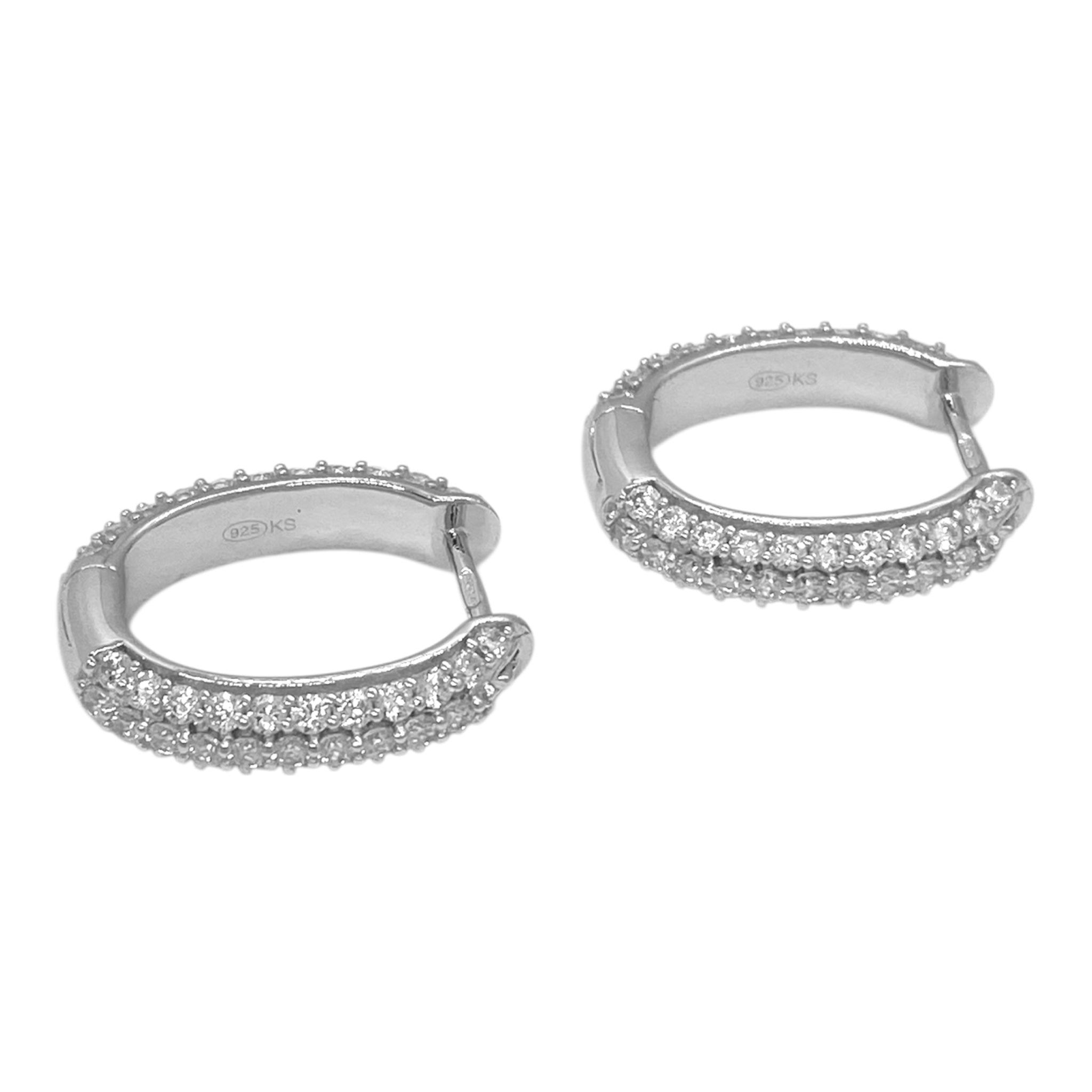 Orecchini doppio pavé