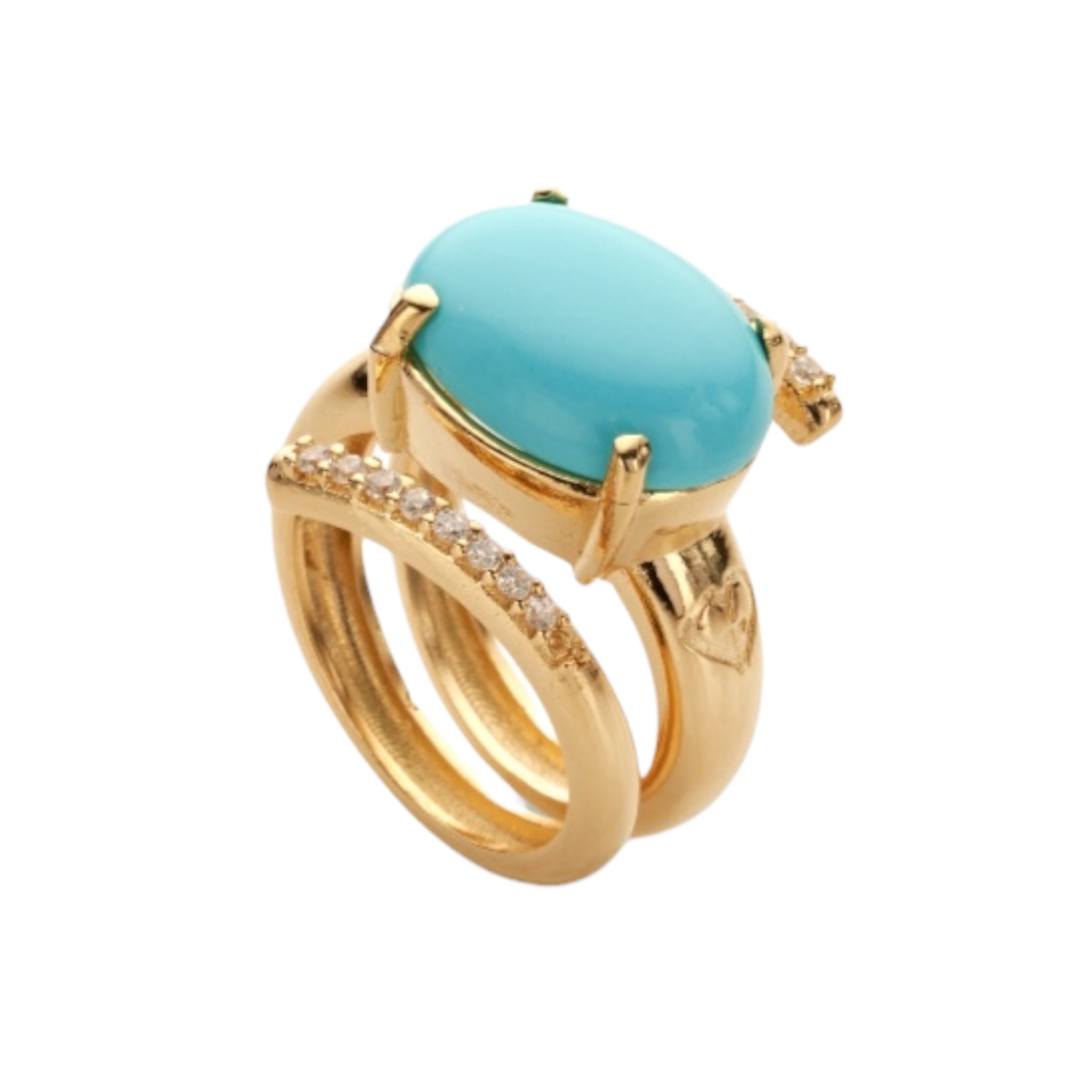 Anello Tris con turchese naturale