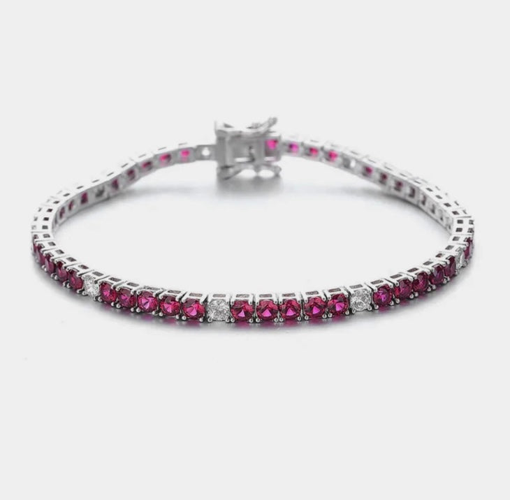 Ruby tennis bracelet