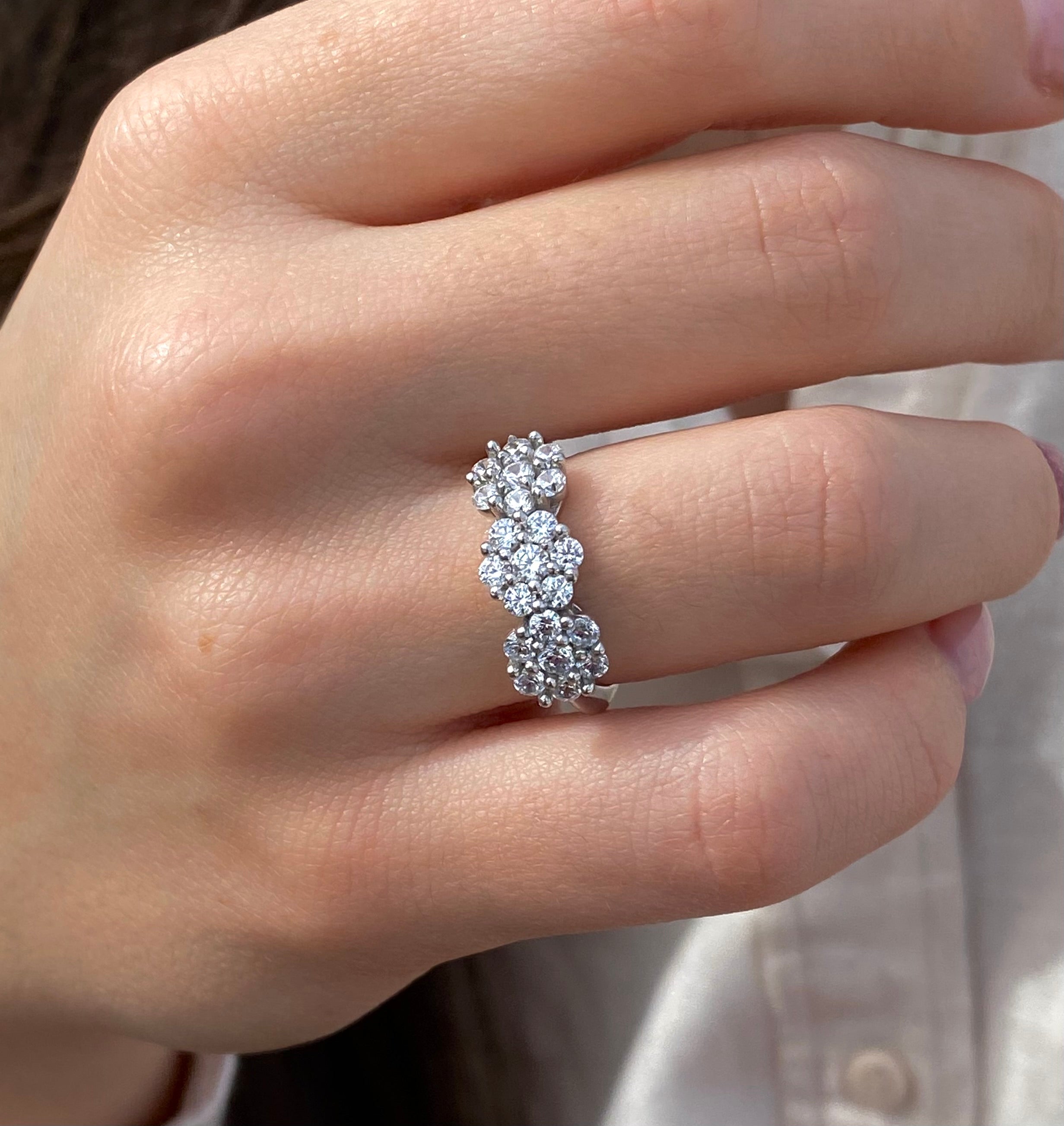 Anello Trilogy fiore grande
