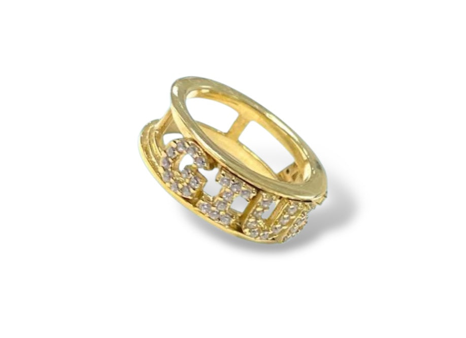 Handcuff ring with name