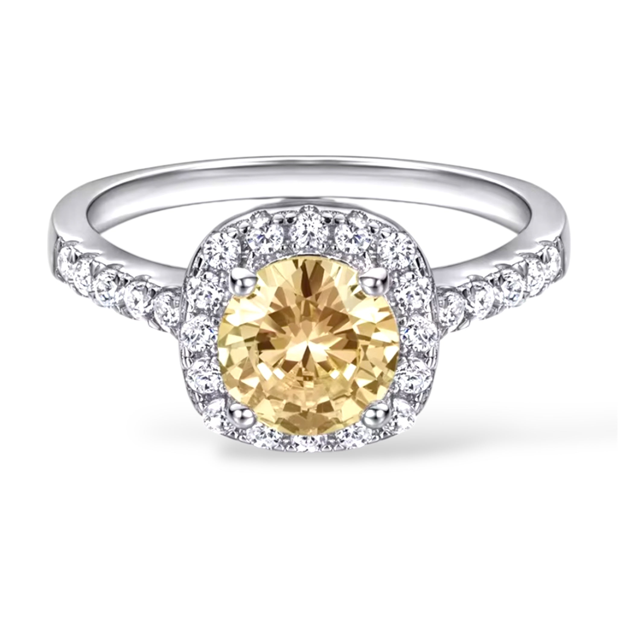 Anello Shine con moissanite fancy yellow